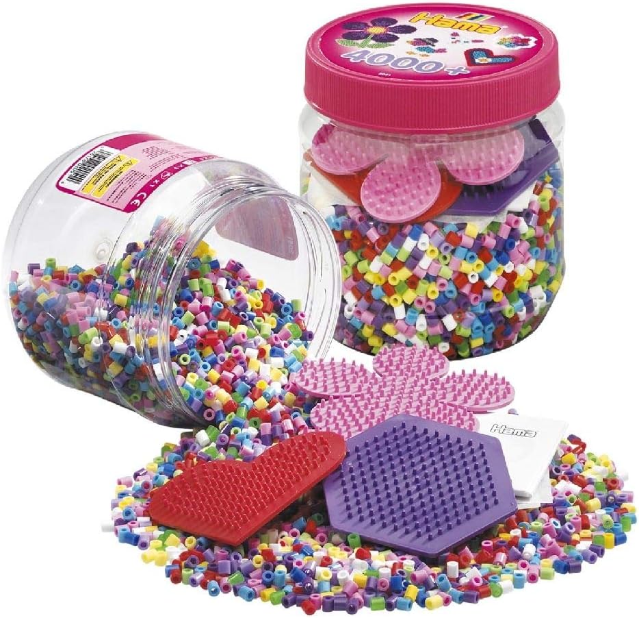 Hama 10.2051 4,000 Beads & 3 Pegboards Creative Playset - Ages 5-10