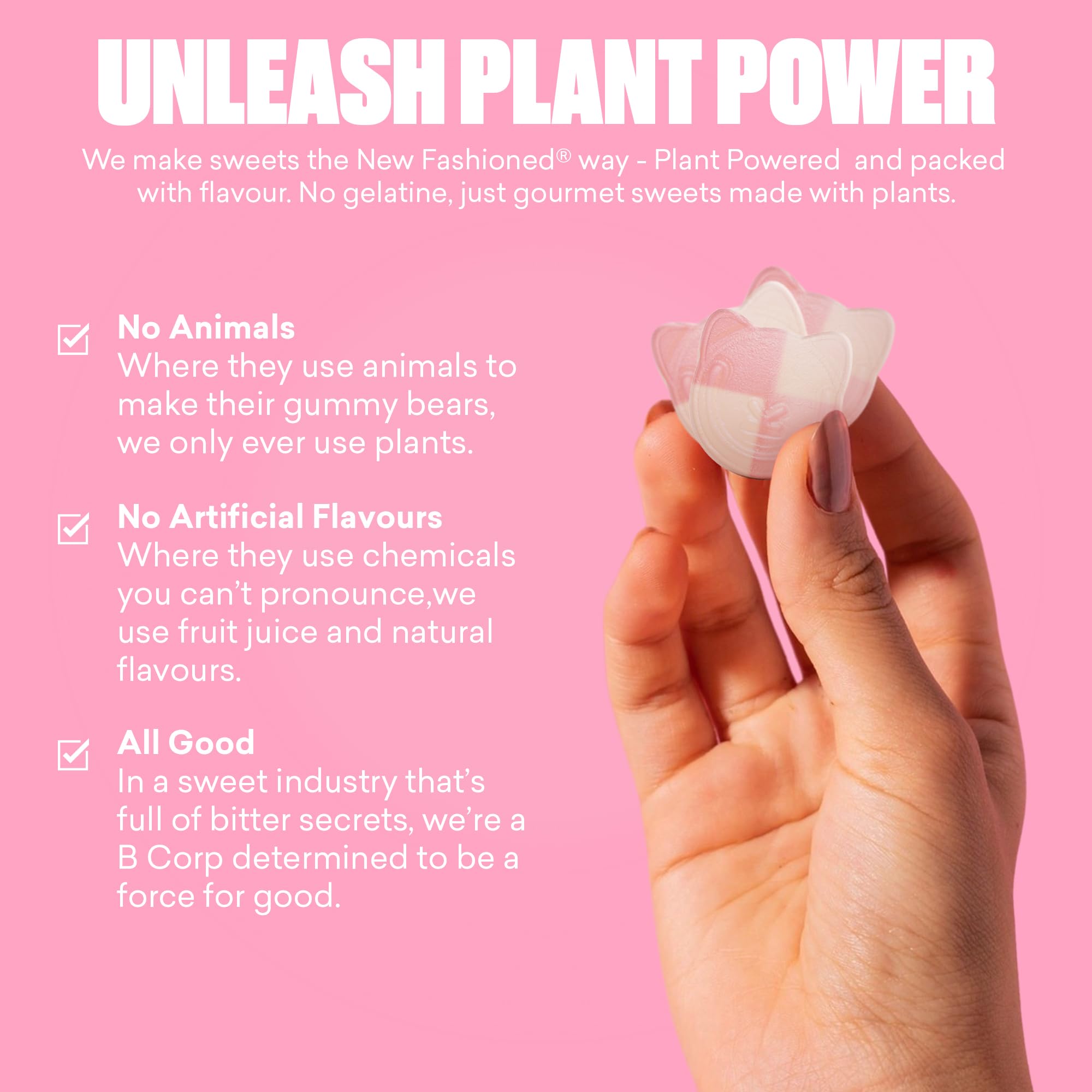 CANDY KITTENS Eton Mess Vegan Sweets - Case of 12x54g Bags, Packed with Strawberry Juice & Natural Ingredients 4