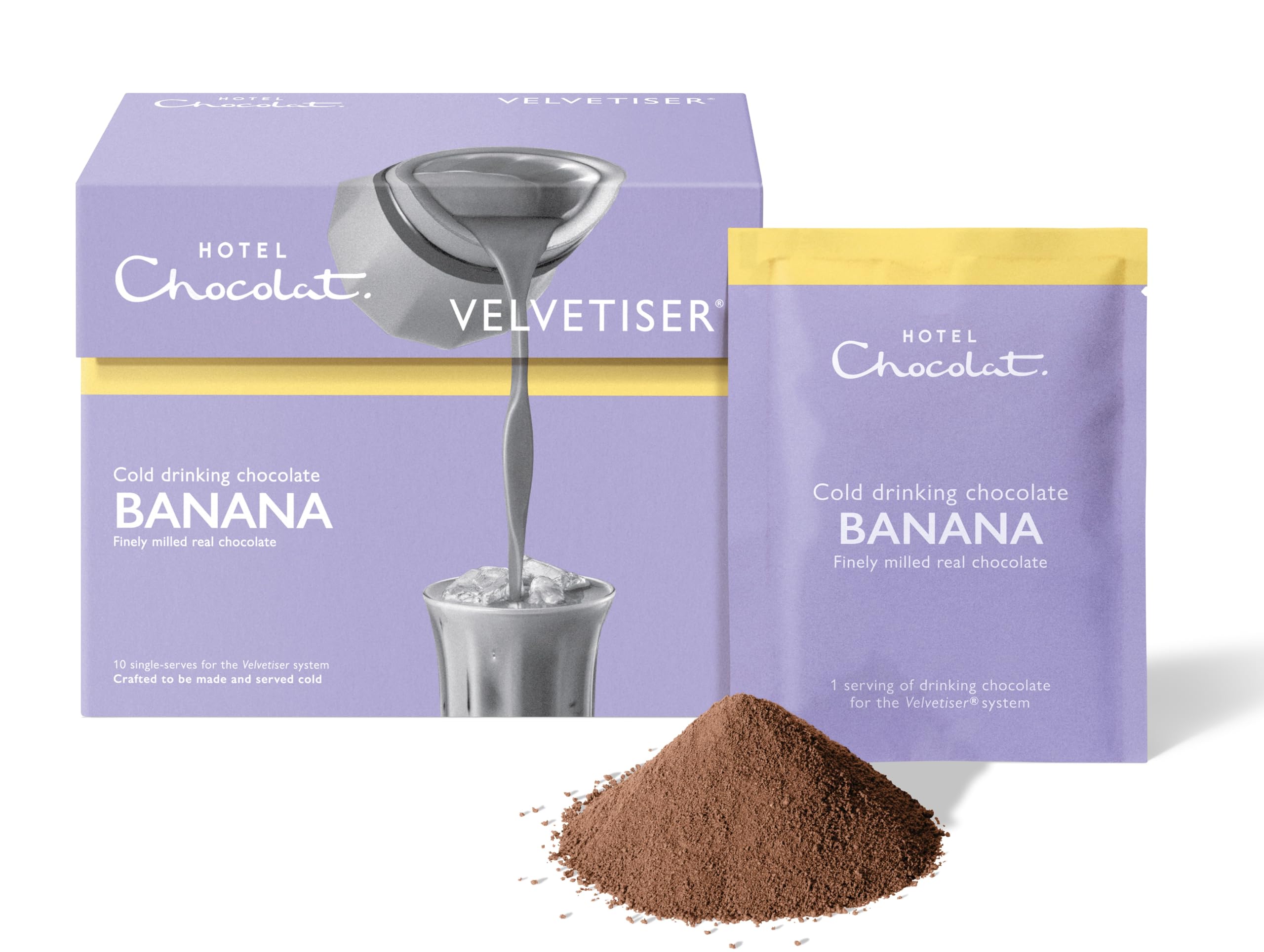 Hotel Chocolat - Banana Cold Chocolate Sachets for Velvetiser® System (10 Pack)
