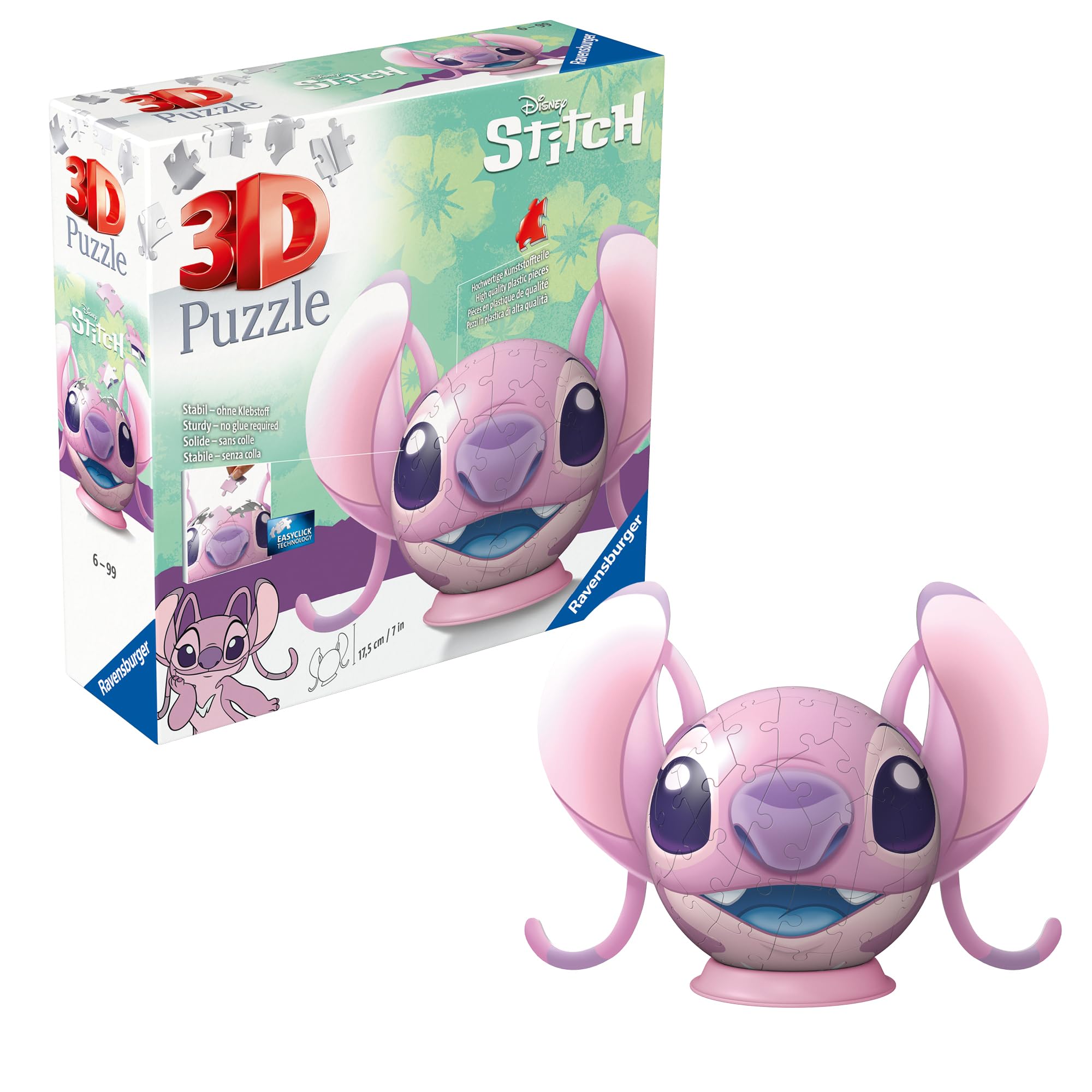 Ravensburger Disney Stitch Angel with Ears 72-Piece 3D Jigsaw Puzzle - Ages 6+ 1
