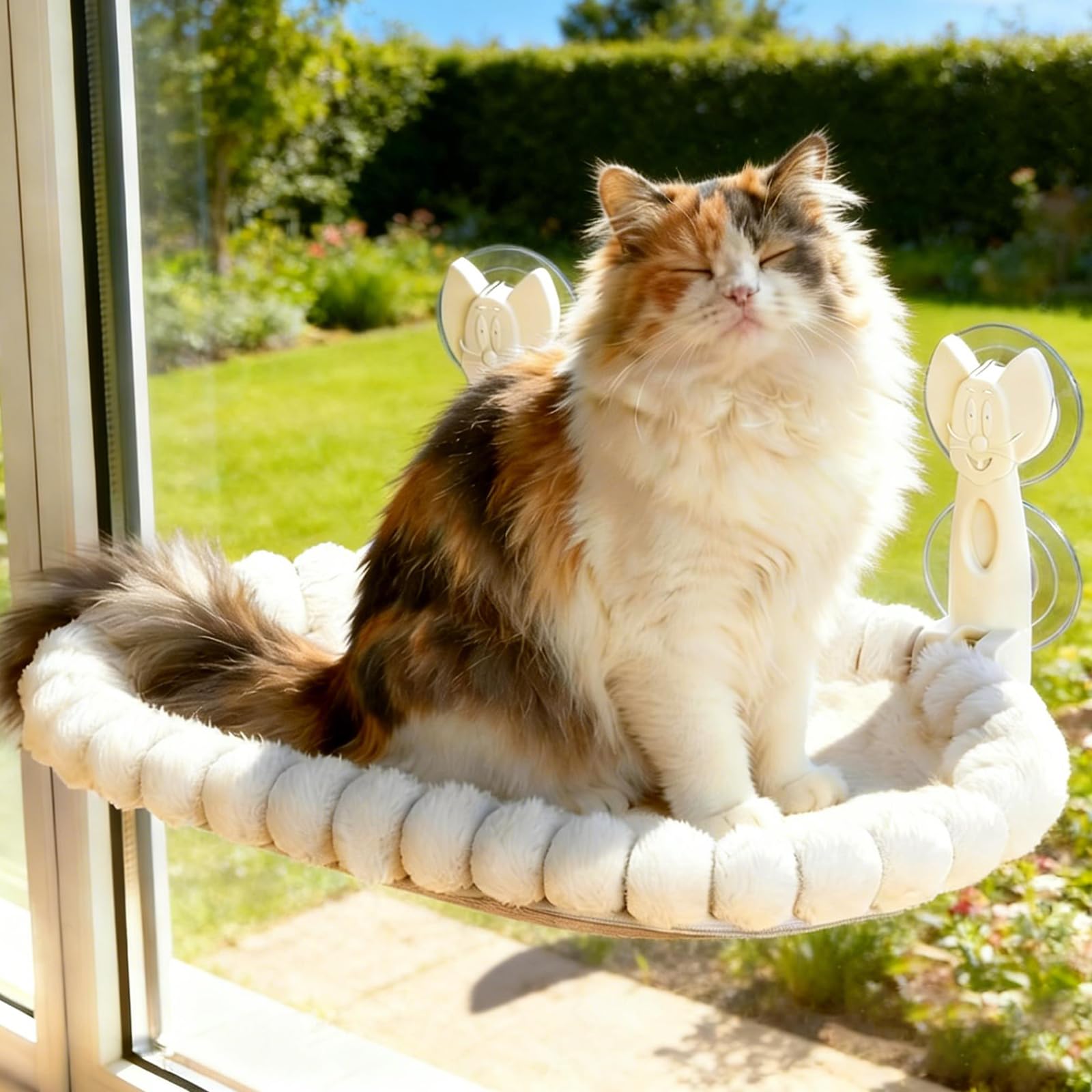 Euqvunn Cordless Cat Window Bed - 33LBS Capacity | Foldable | Dual-Sided Comfort 1
