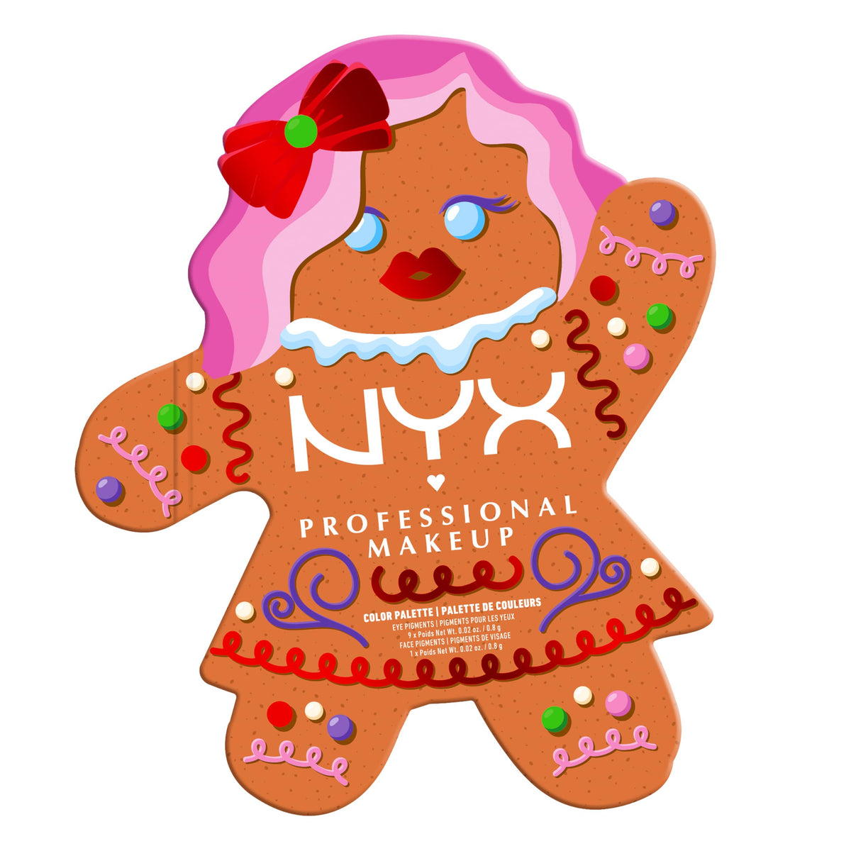 NYX Professional Makeup Holiday Gingerbaddie Eyeshadow Palette - Gingerbaddie