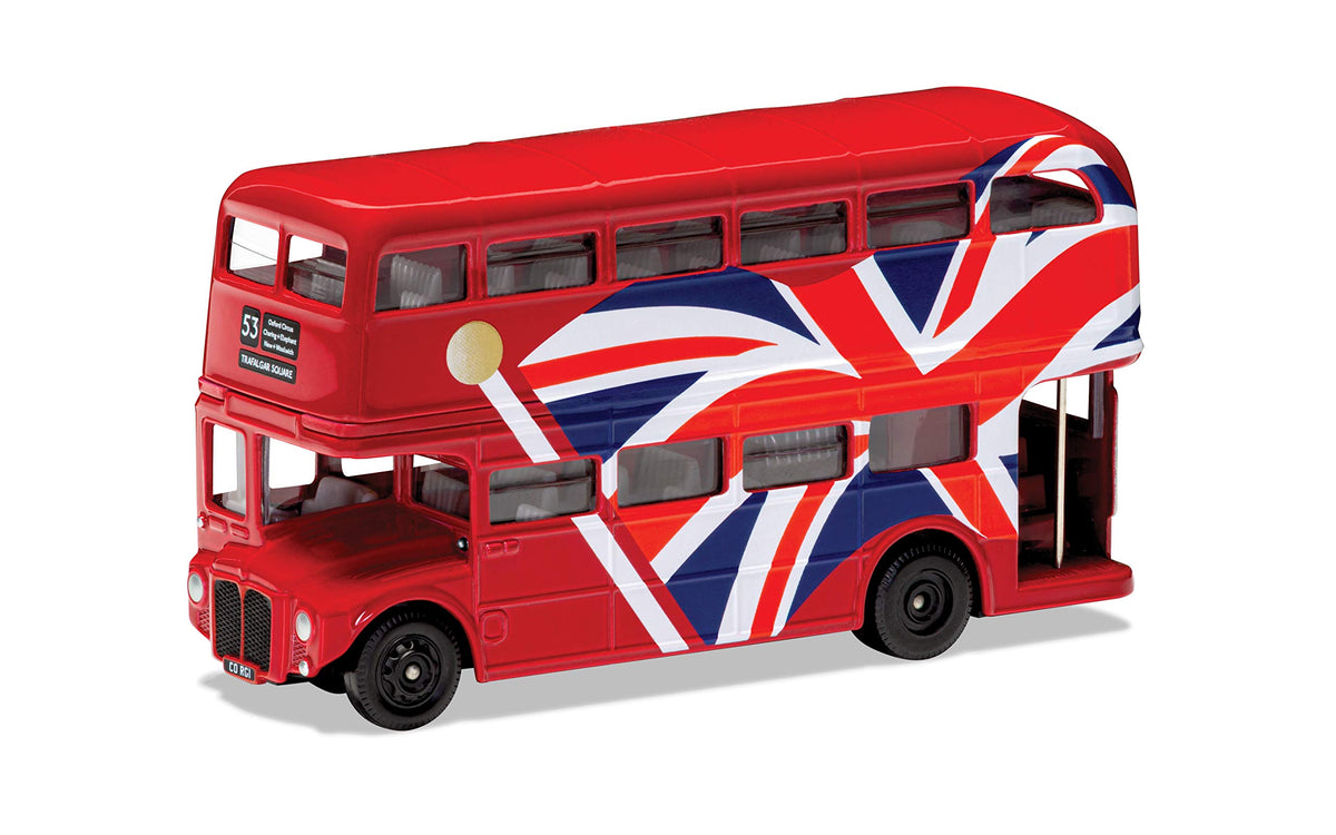 Corgi Best of British London Bus - Union Jack, Black, 1:64 Scale