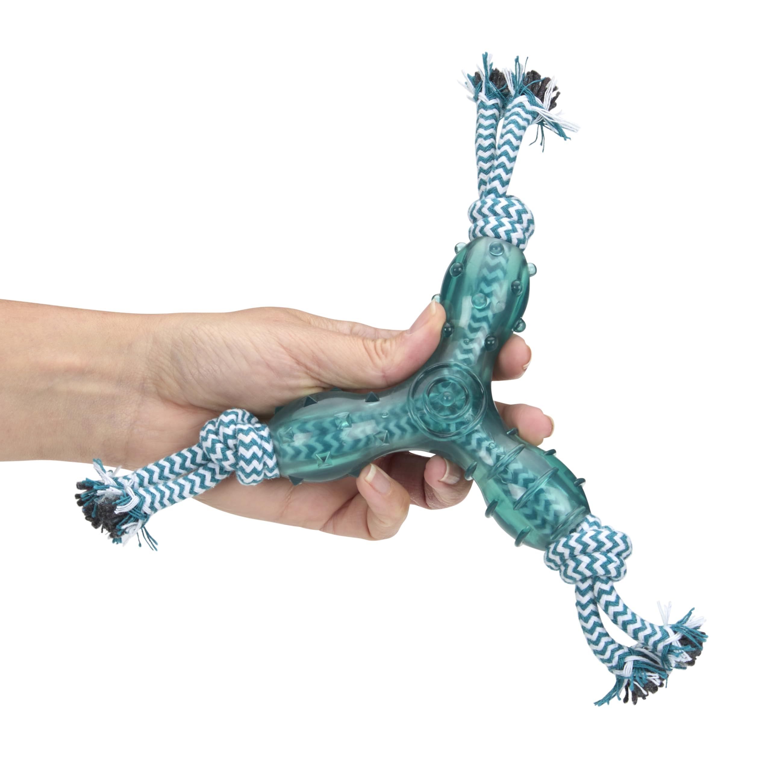 Petface Little Petface Tripod Puppy Dog Chew Toy - Durable Silicone | Unscented | Blue