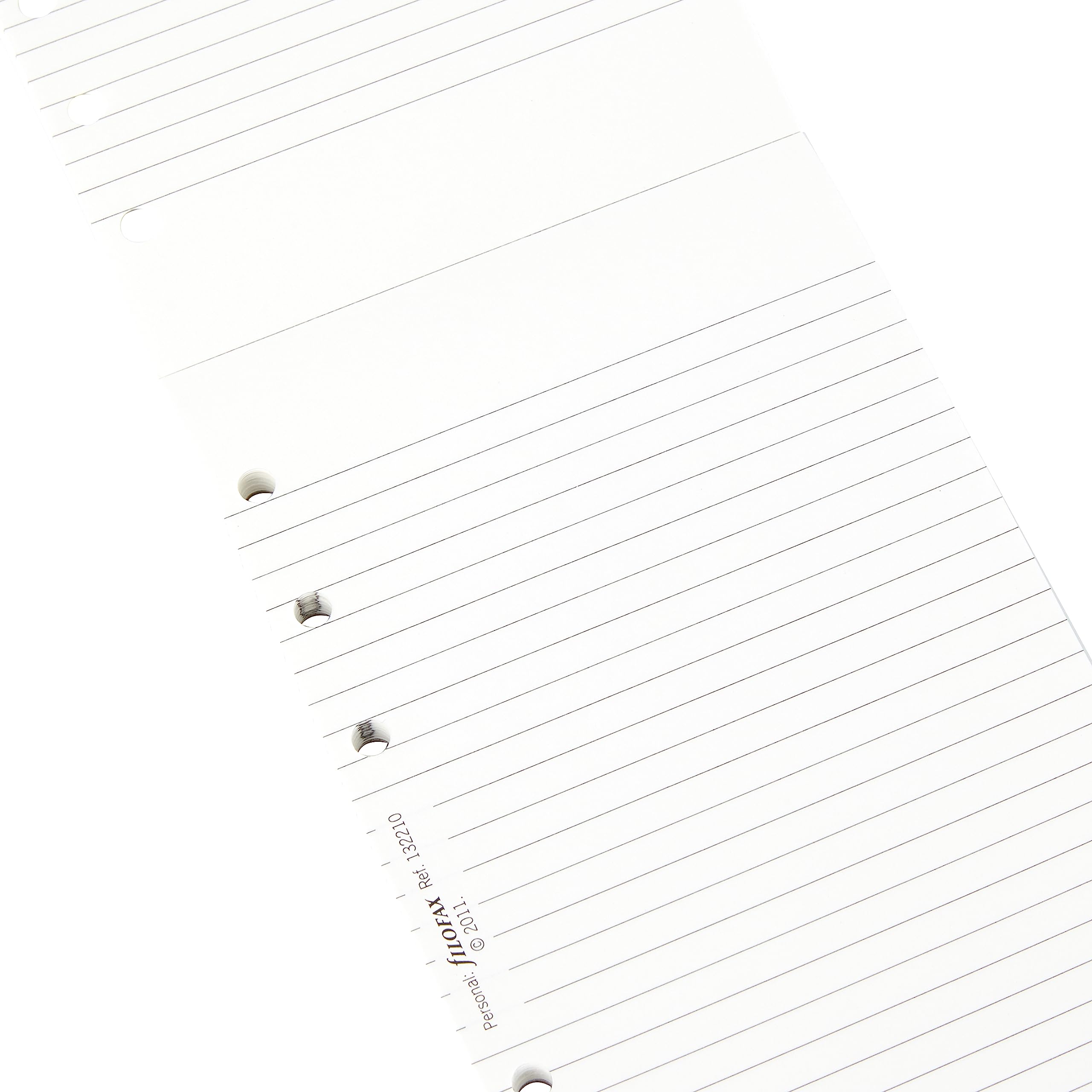 Filofax Personal Ruled Notepad Refill - White | 40 Leaves | 95mm x 171mm 2
