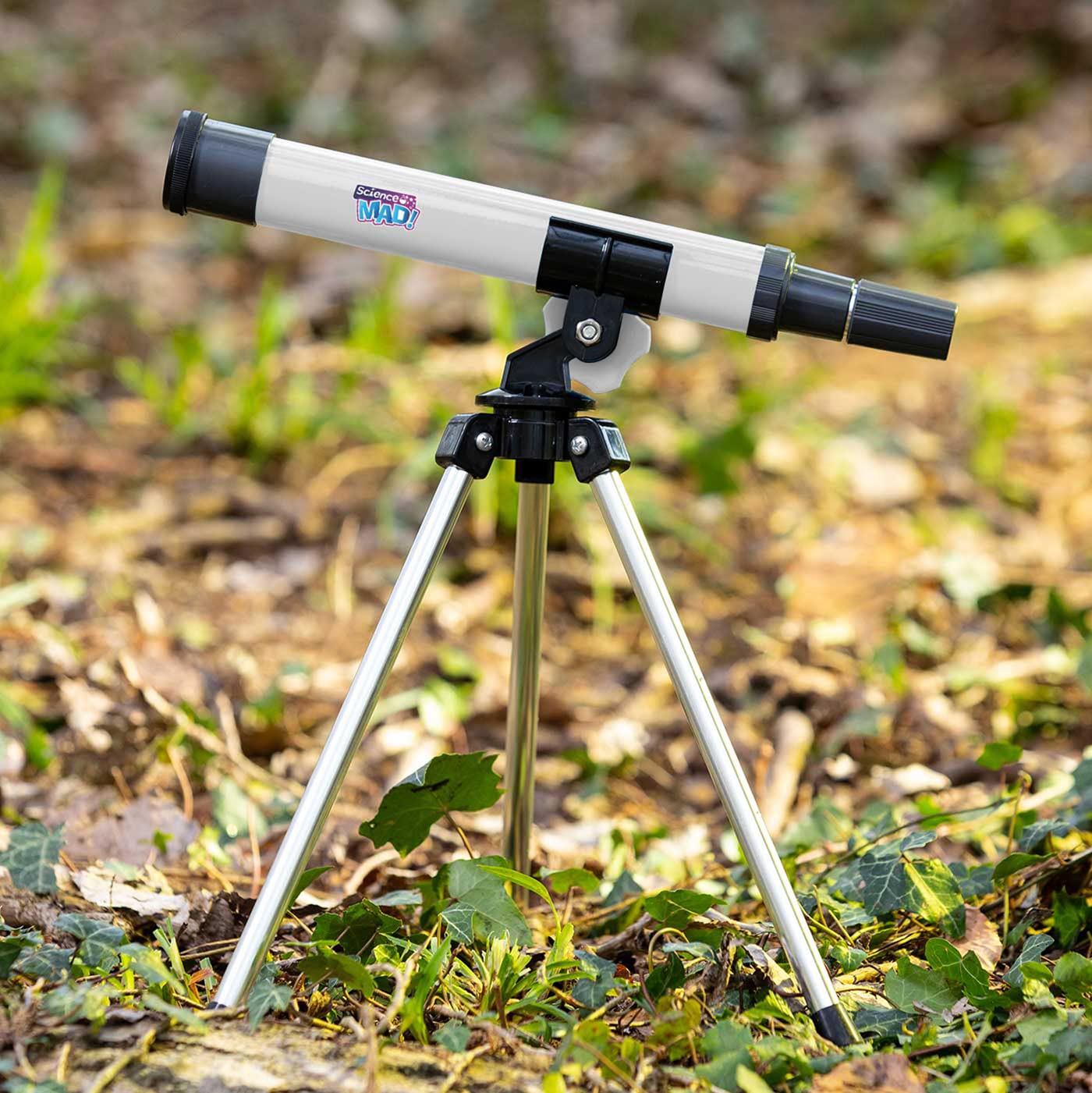 Science Mad 30mm Telescope - 15x Magnification | Ages 6+ | Includes Tripod 7