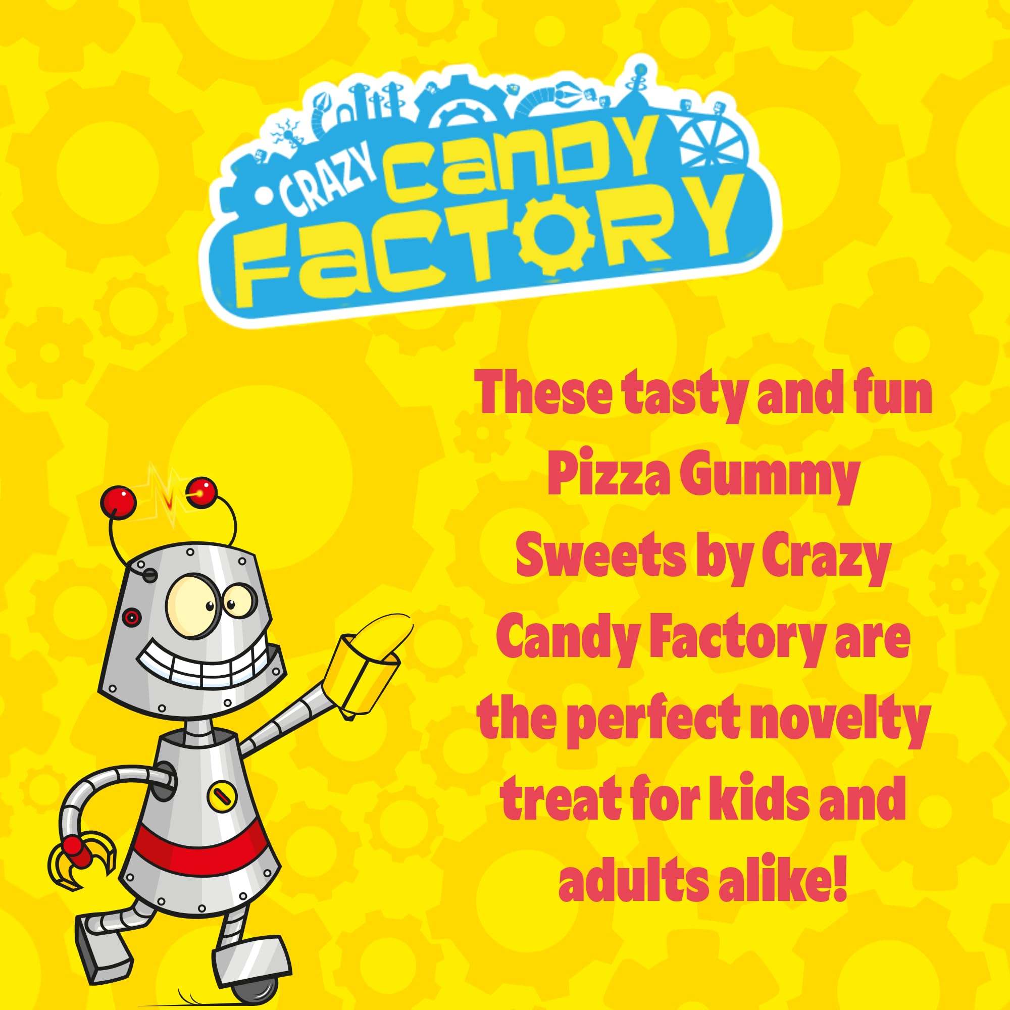 Crazy Candy Factory Pizza Slices Fruit Flavoured Gummies - 24 Pack Multipack | Chewy Candy 4