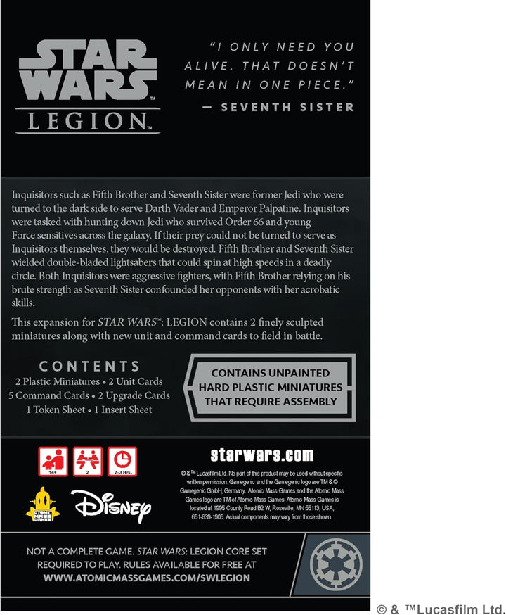 Atomic Mass Games Star Wars: Legion Fifth Brother and Seventh Sister Operative Expansion Pack (FFGSWL113)