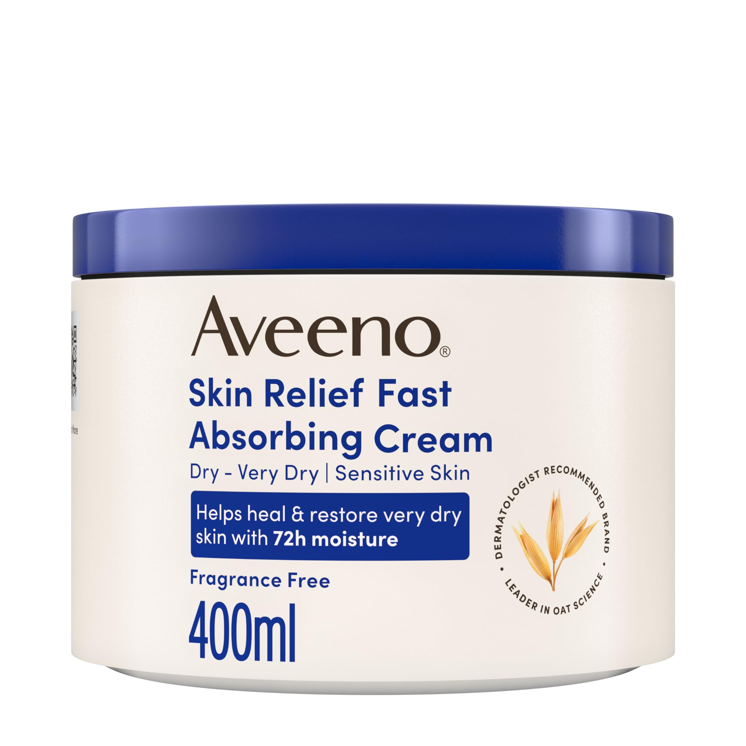 Aveeno Skin Relief Cream for Very Dry & Sensitive Skin | 400 ml | 72 Hour Moisture 1