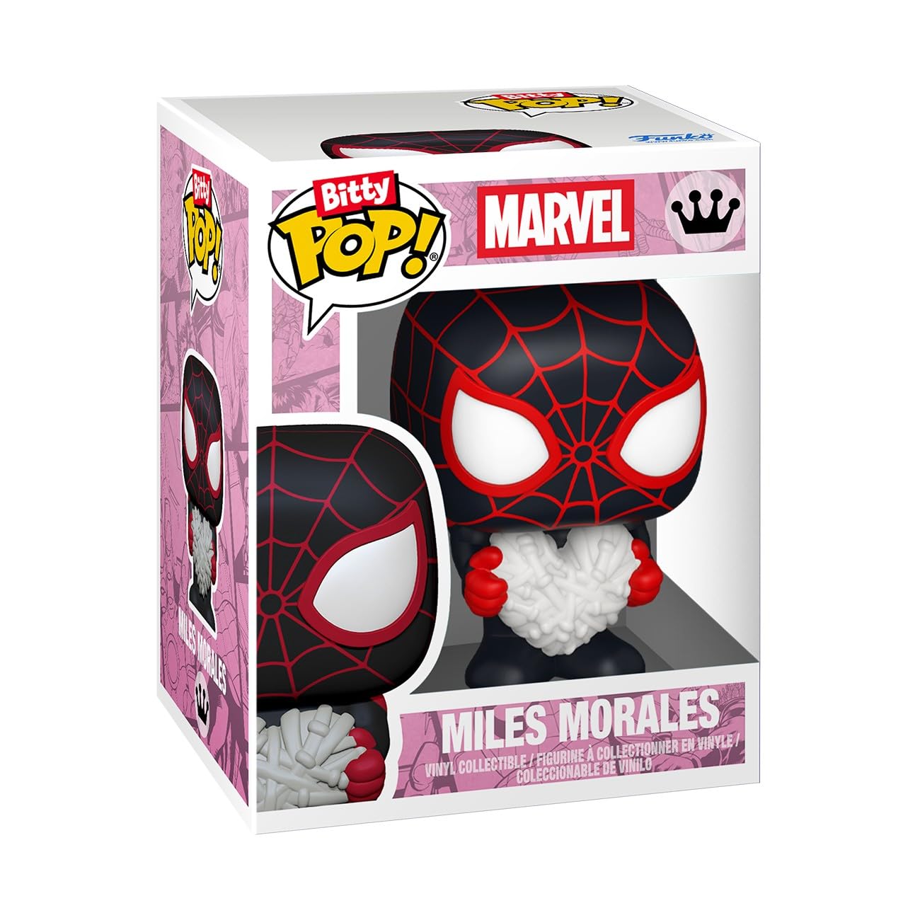 Funko Bitty POP! Bouquet: Marvel Comics - Valentines Miles Morales & Ghost Vinyl Figure Set | Multicolor 3