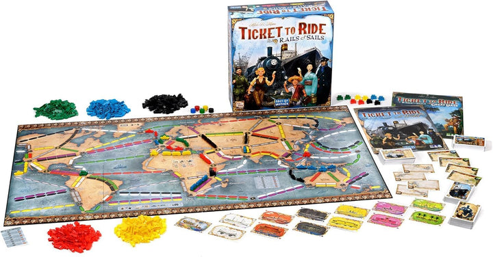 Days of Wonder | Ticket to Ride Rails and Sails | Board Game | Ages 10+ | 2-5 players | 60-120 Minutes Playing Time