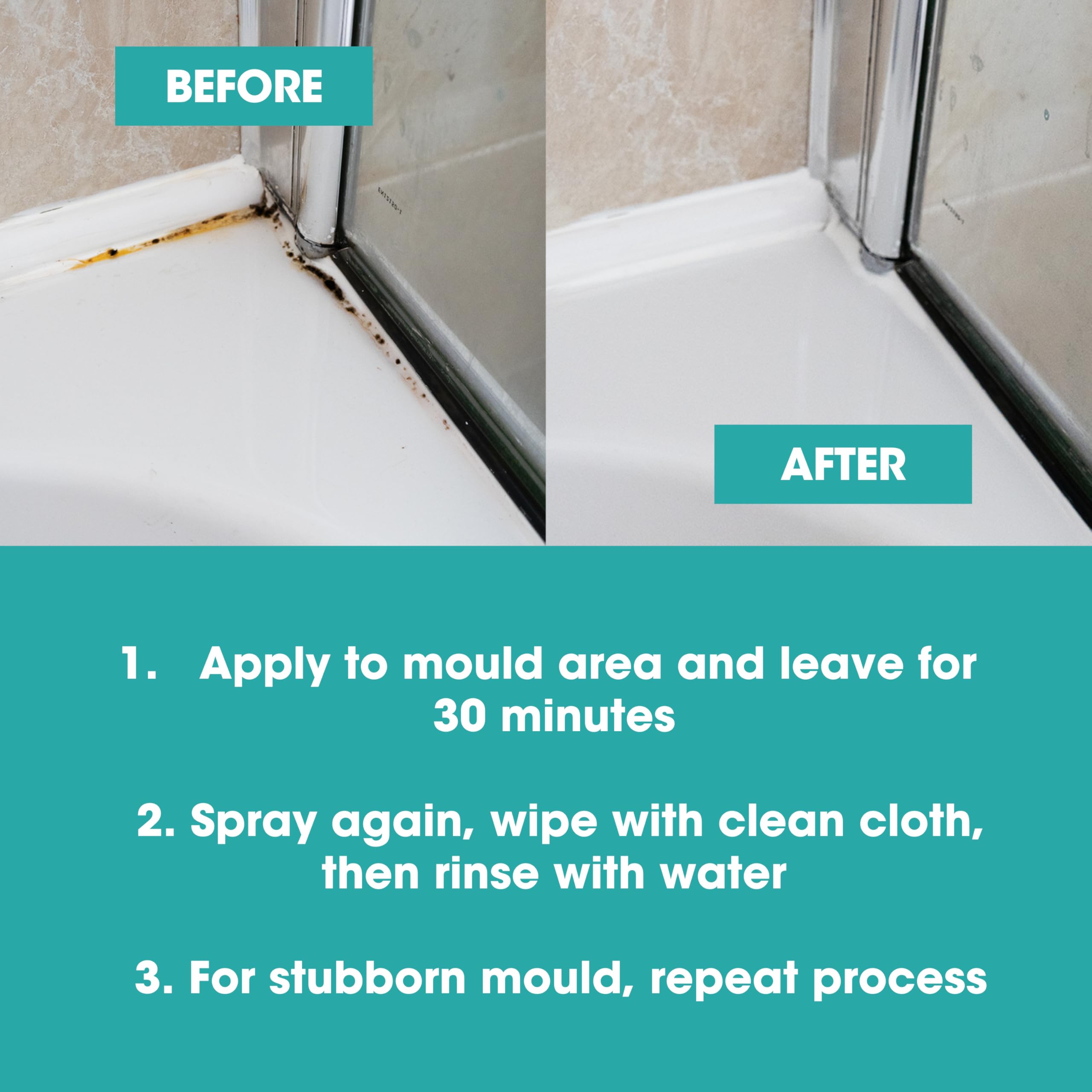 Furniture Clinic Bathroom Mould Remover Spray - Kills Black Mould & Mildew | 500ml Liquid 4