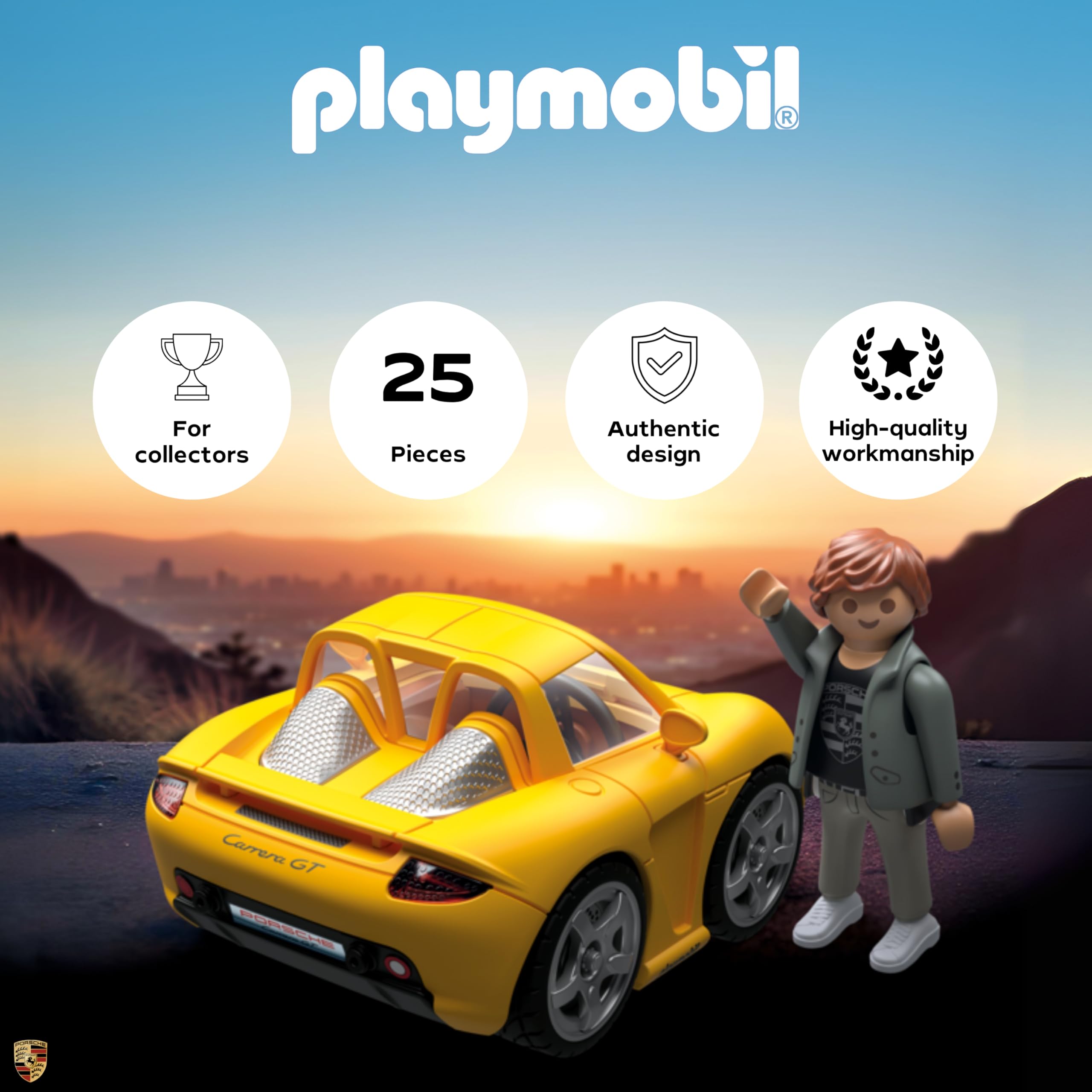 Playmobil Porsche Carrera GT - Model Car with Driver Figure for Kids 4+ 4