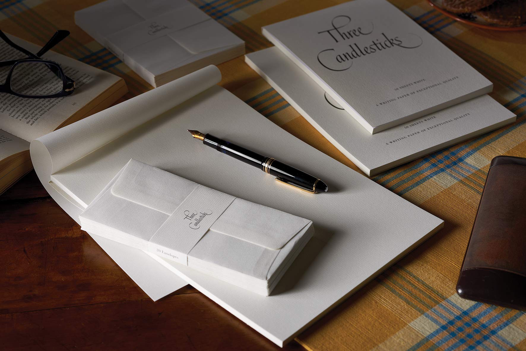 THREE CANDLESTICKS Luxury Tissue-Lined Envelopes for A5 Writing Pad | 20 Count | Cream | C6 (114 x 162mm) 4