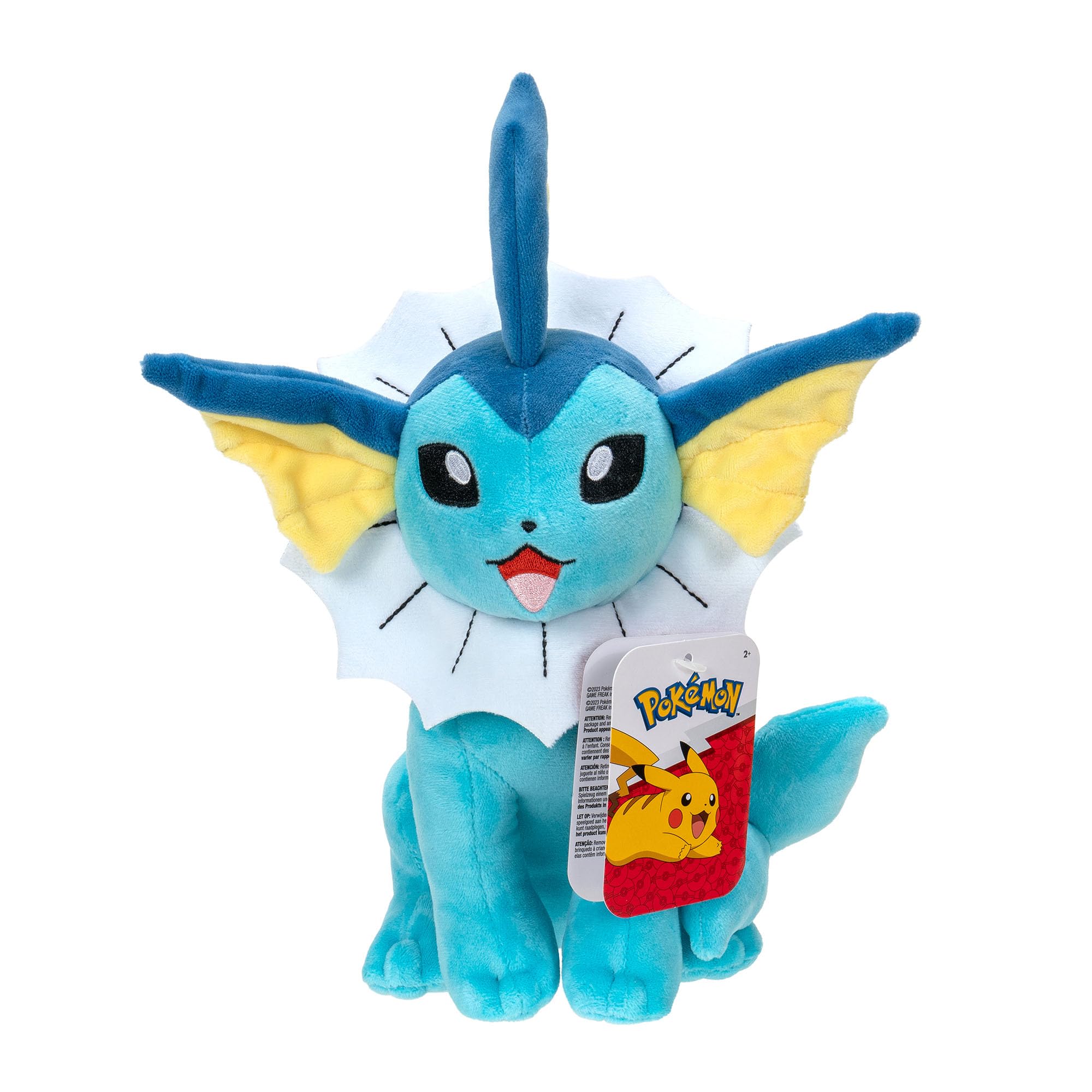 Pokémon Vaporeon Stuffed Animal Plush - 8-Inch Soft Polyester Toy | Classic Edition 1