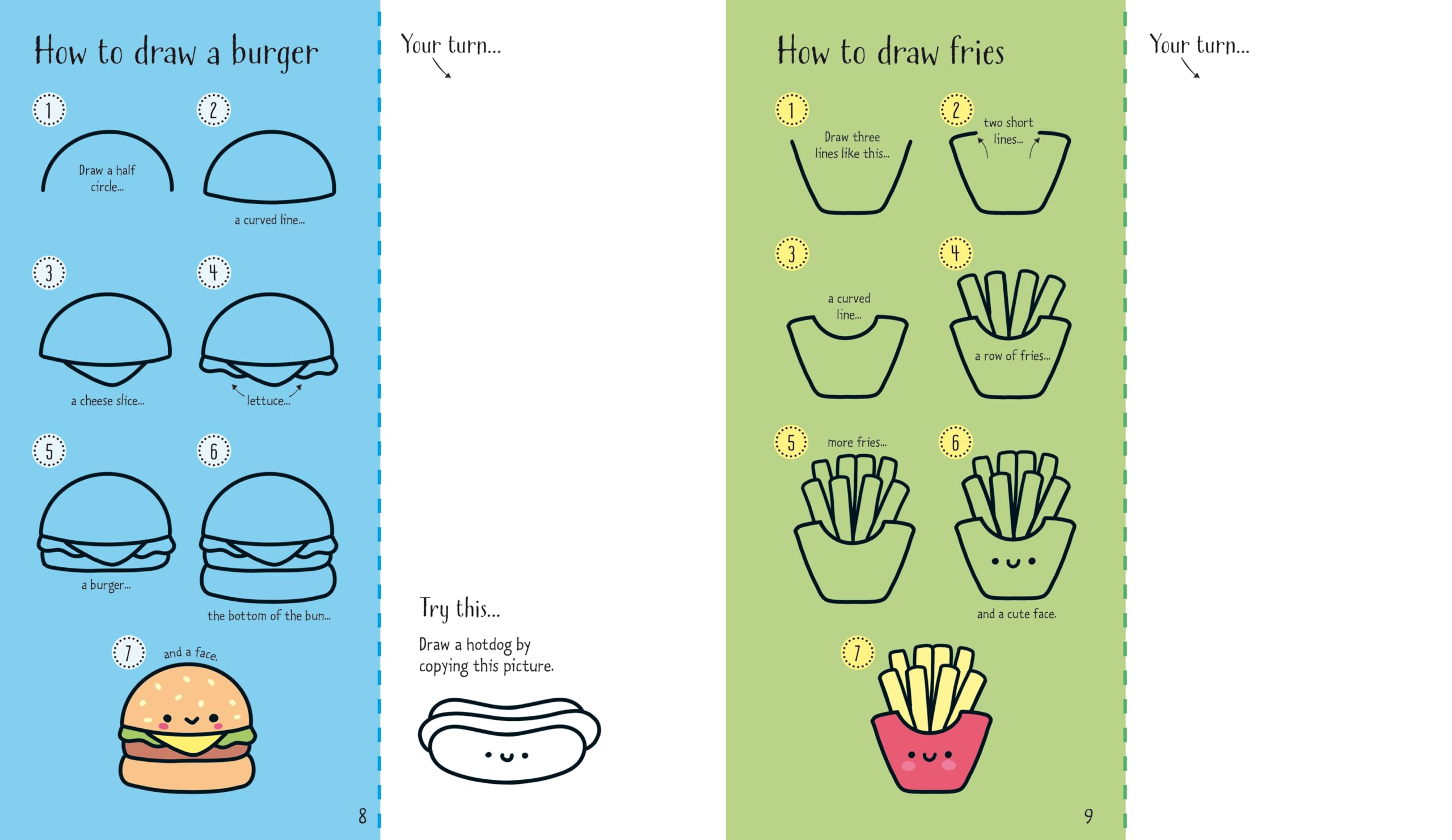 Usborne Step-by-Step Drawing Cute Things - Learn to Draw for Ages 4-10 | 96 Pages | English 4