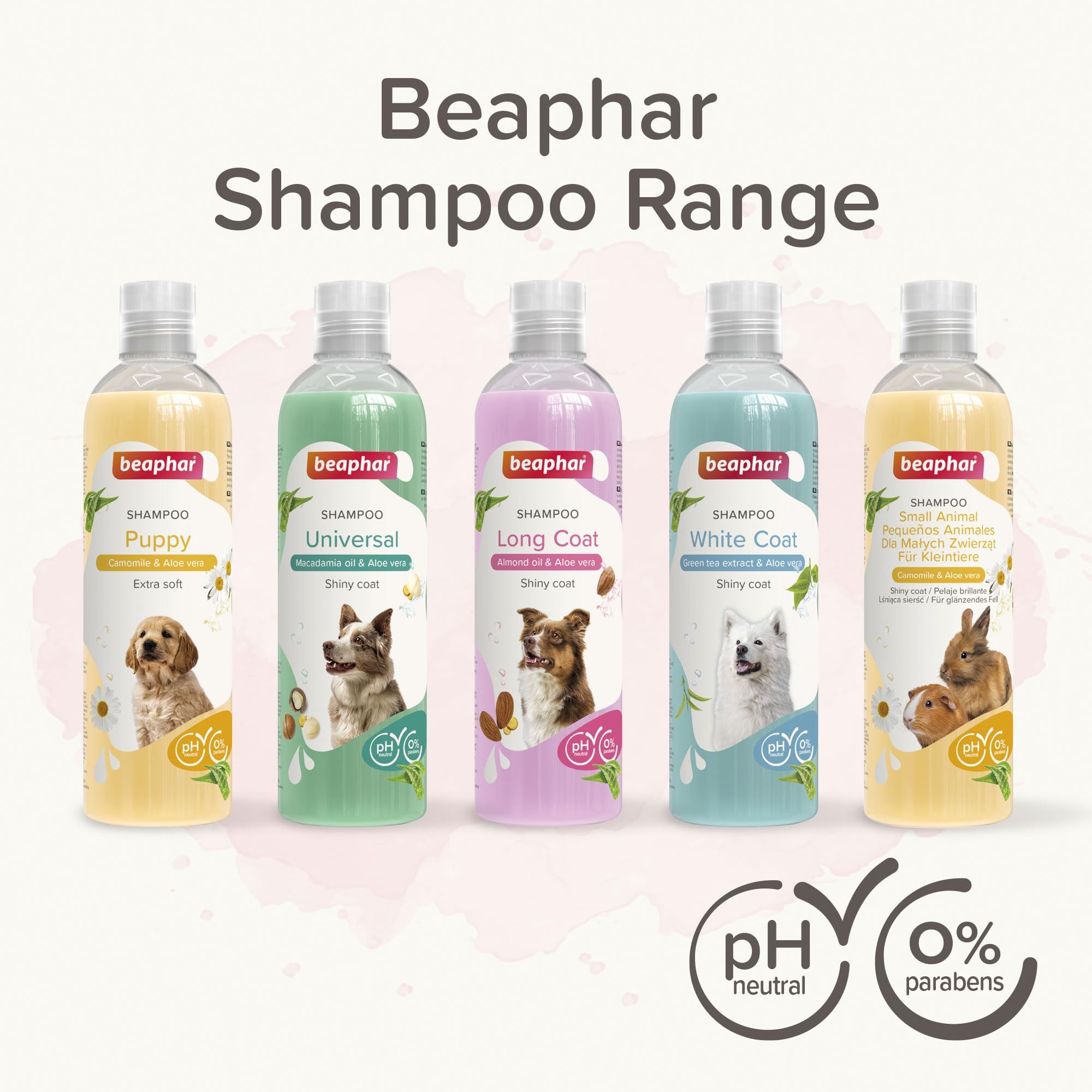 Beaphar Puppy Shampoo - 250ml Gentle Formula with Camomile & Aloe Vera | pH-Neutral 6