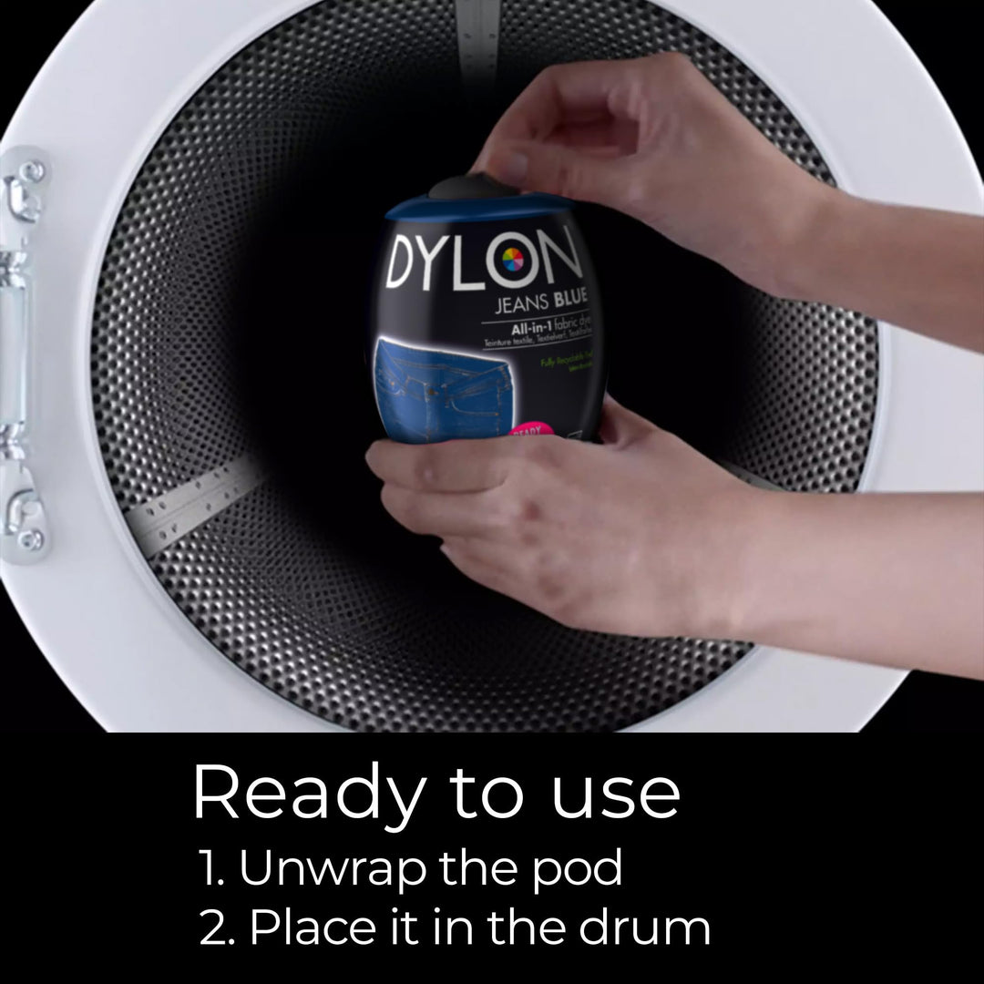 Dylon Washing Machine Fabric Dye Pod - Jeans Blue, 350g