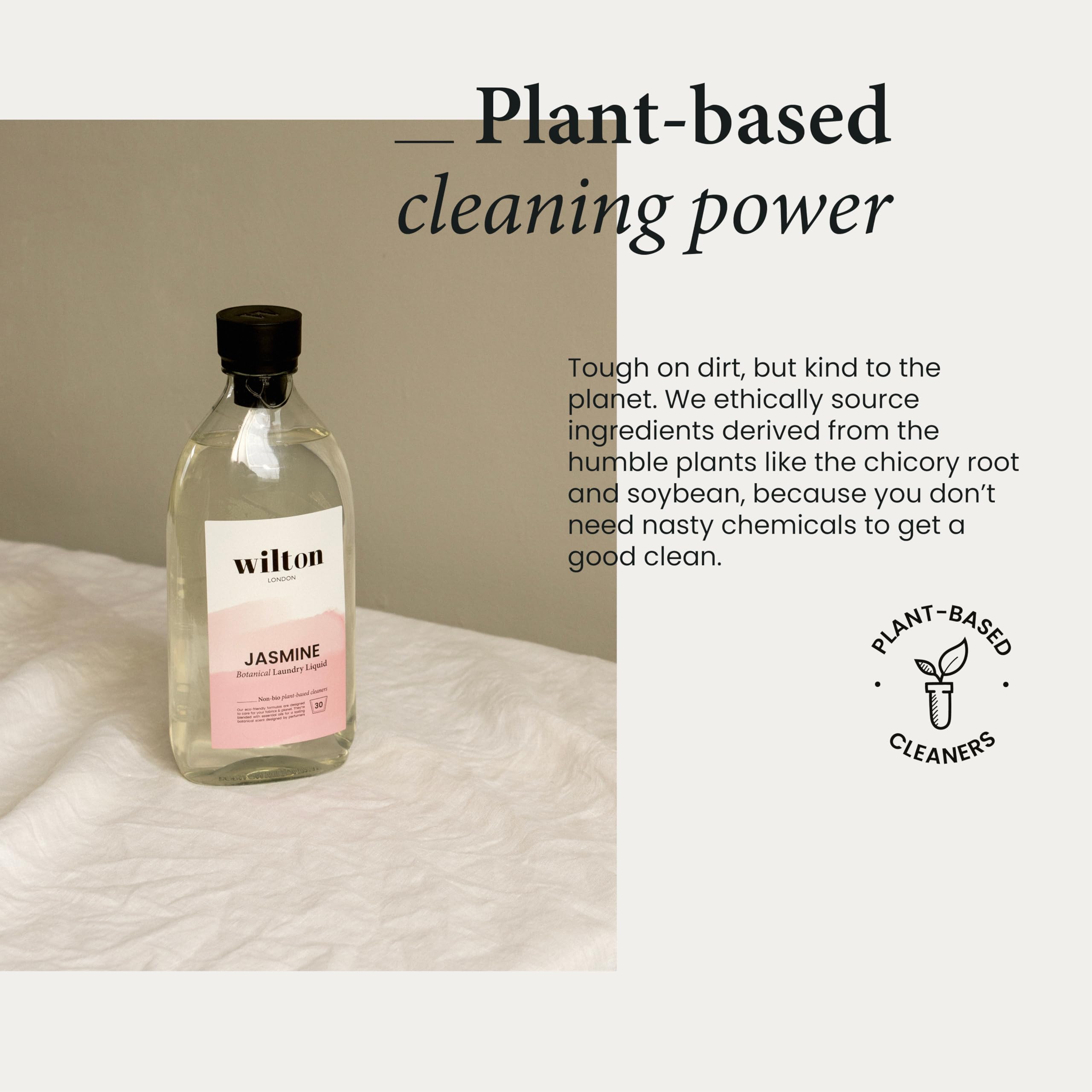 Wilton London Eco Friendly Jasmine Laundry Liquid - Non-Bio - 30 Washes - 1L 4
