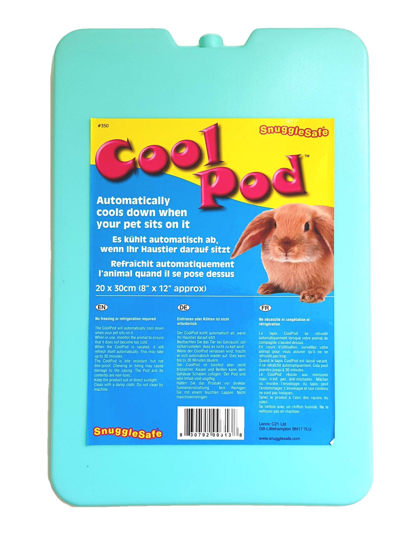 Snugglesafe Cool Pod - Instant Cooling Mat for Small Animals | Bite Resistant | Reusable