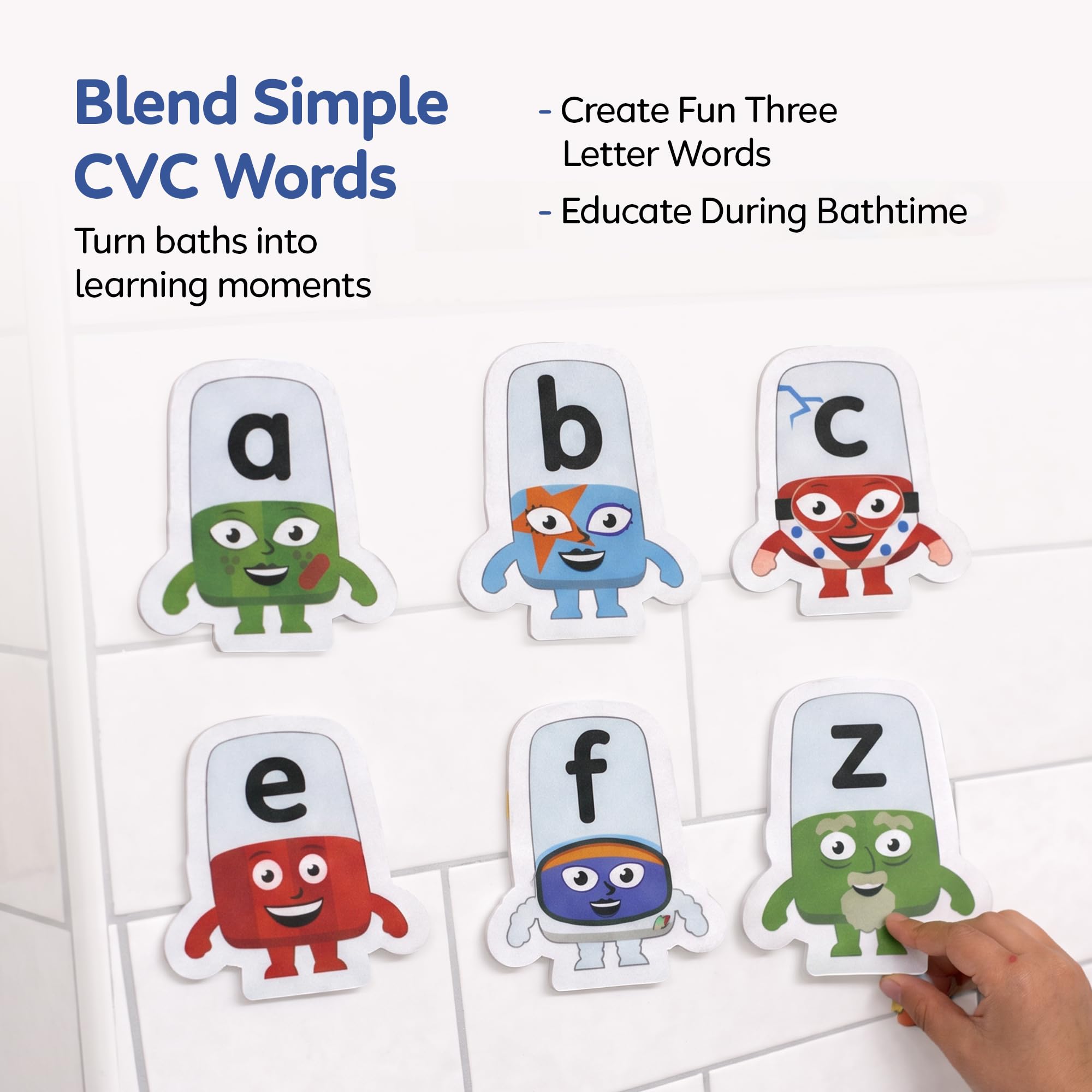 Alphablocks Bath Foam Letters - 26 Floating Phonics Toys for Toddlers & Kids 4