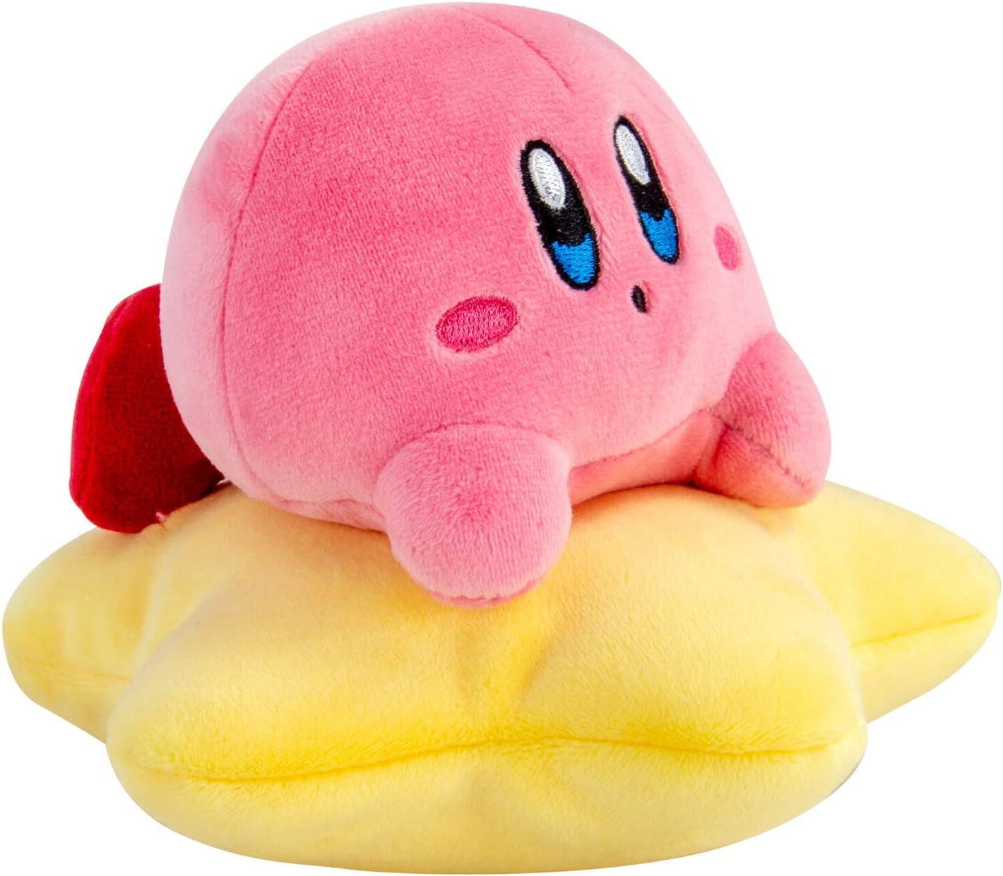 Kirby Warpstar Riding Plush Toy - 6" Officially Licensed Club Mocchi Mocchi Pink Squishy Fabric Plush 4