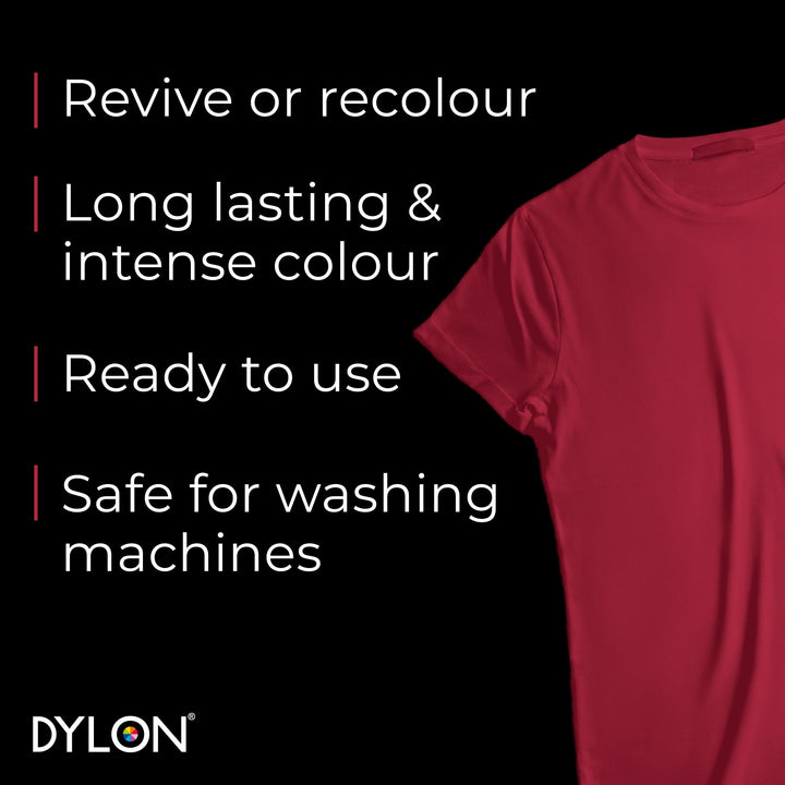 DYLON - Washing Machine Fabric Dye Pod for Clothes & Soft Furnishings 350g – Tulip Red
