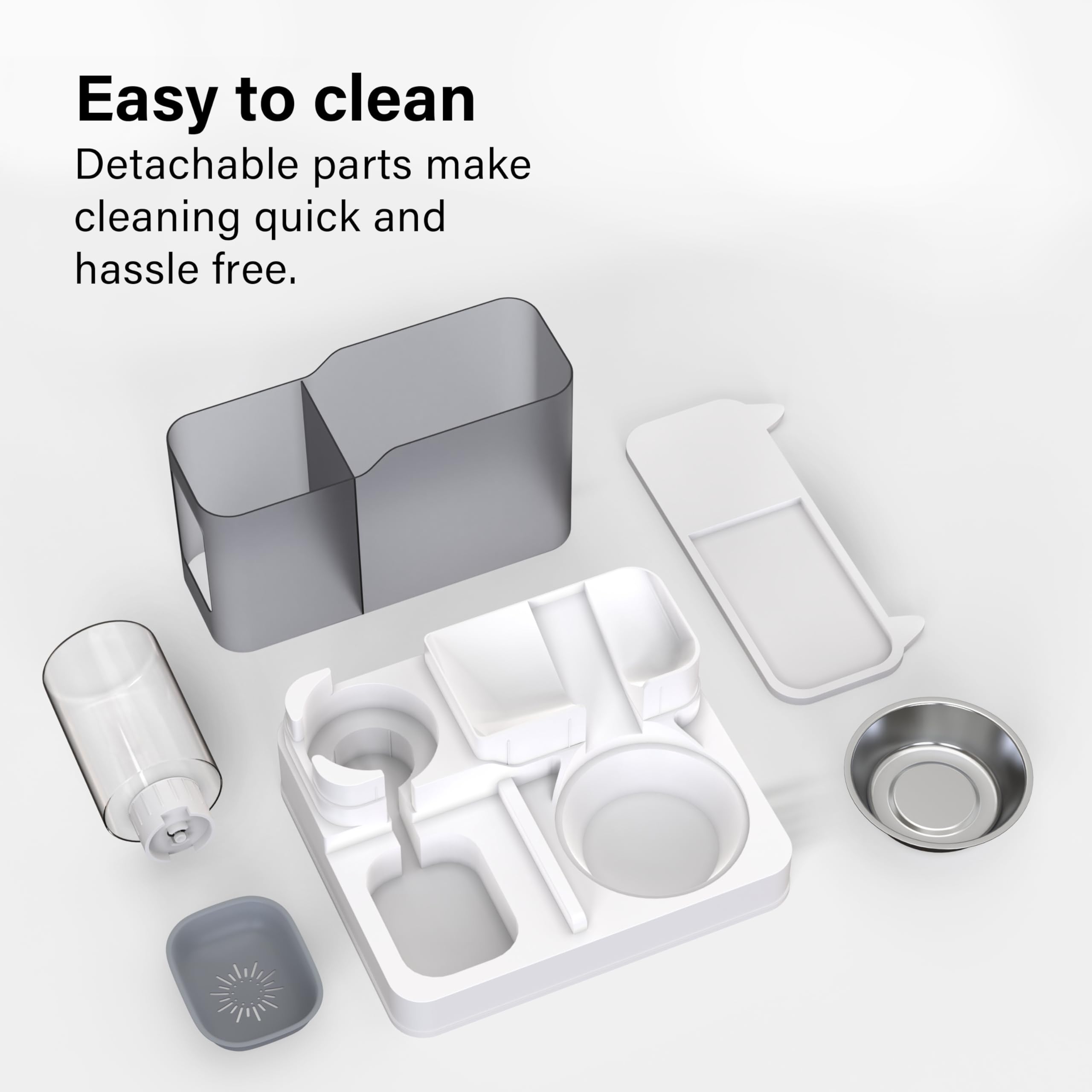 Vivo Technologies 2-in-1 Automatic Pet Feeder & Water Dispenser | 2.8L Food, 1L Water | Grey 6