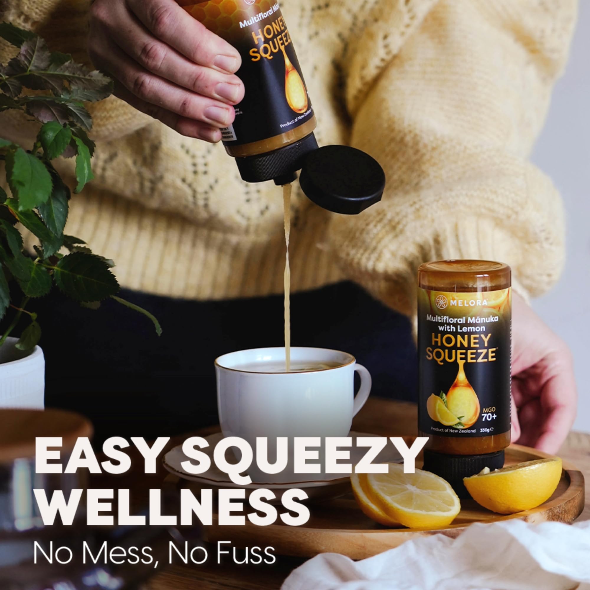 Melora 100% Pure Certified Mānuka Honey Squeeze Bottle | 330g | MGO Content