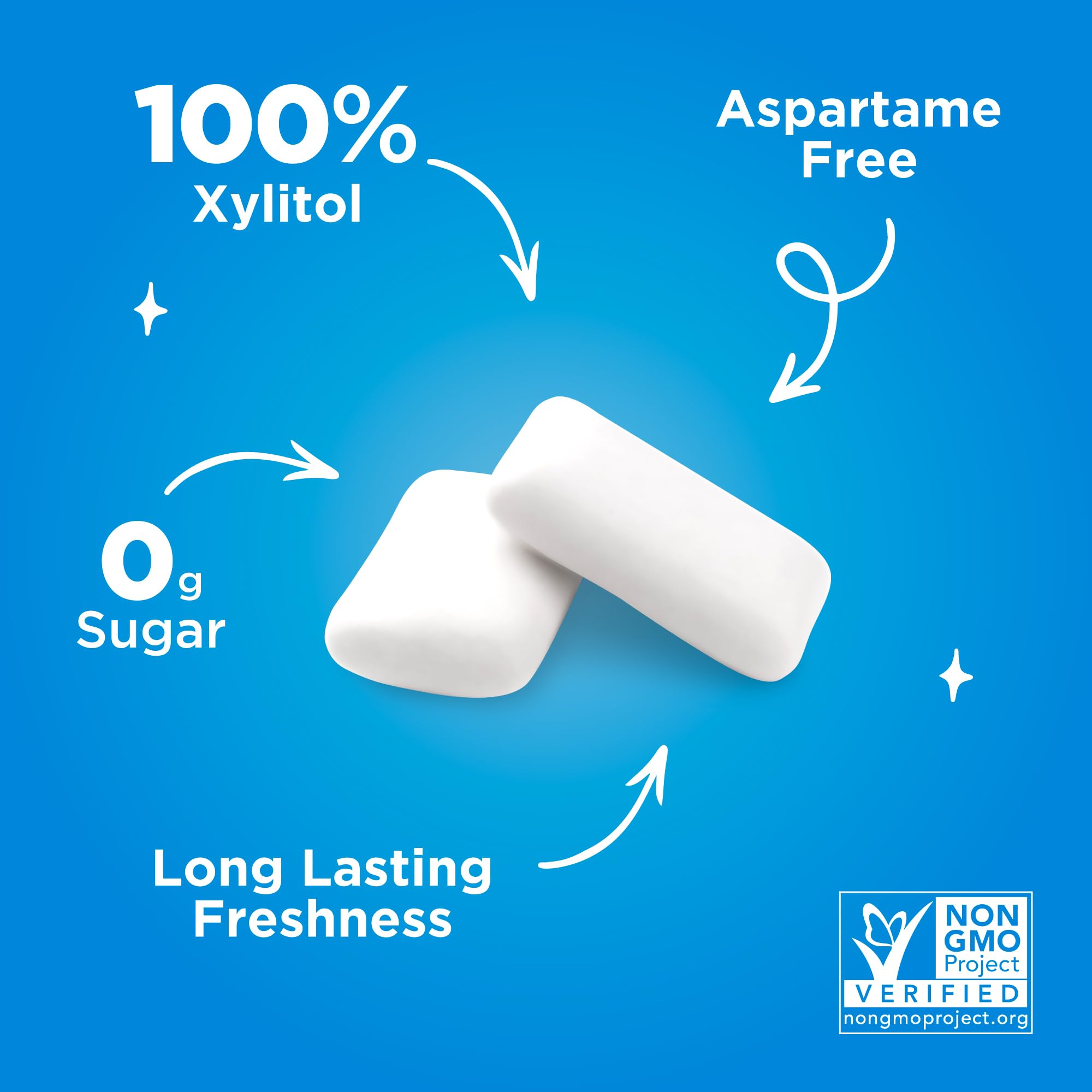 PUR - Natural Peppermint Sugar-Free Chewing Gum with Xylitol (55 Pieces, Pack of 3) 4