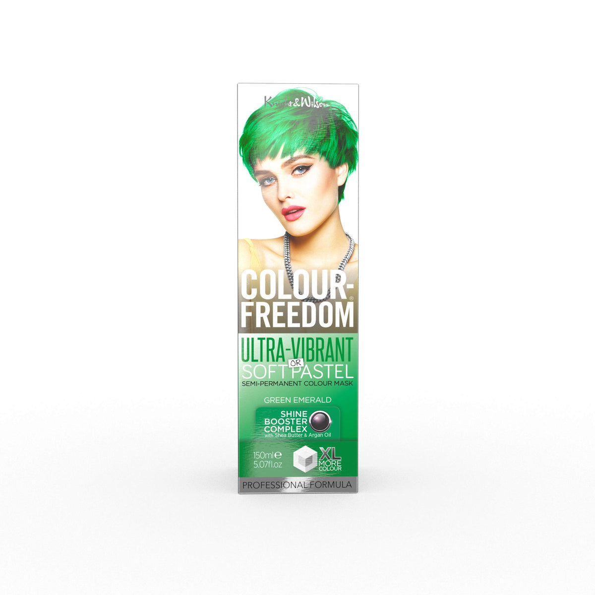 Knight & Wilson Colour-Freedom Green Emerald Semi-Permanent Hair Colour - 150 ml, 6-10 Washes