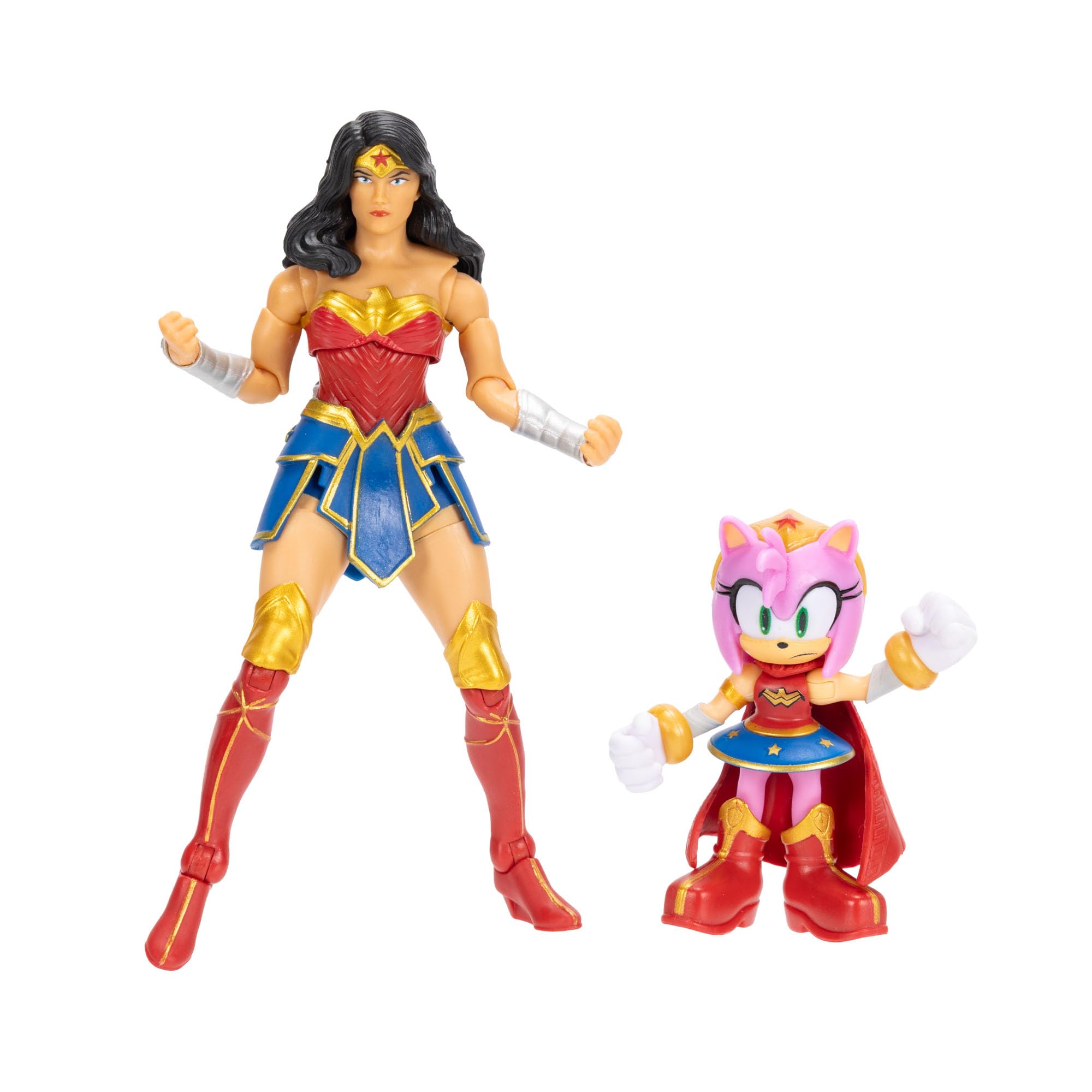 Sonic The Hedgehog DC Crossover Amy as Wonder Woman & Classic Wonder Woman Action Figure Multipack 1