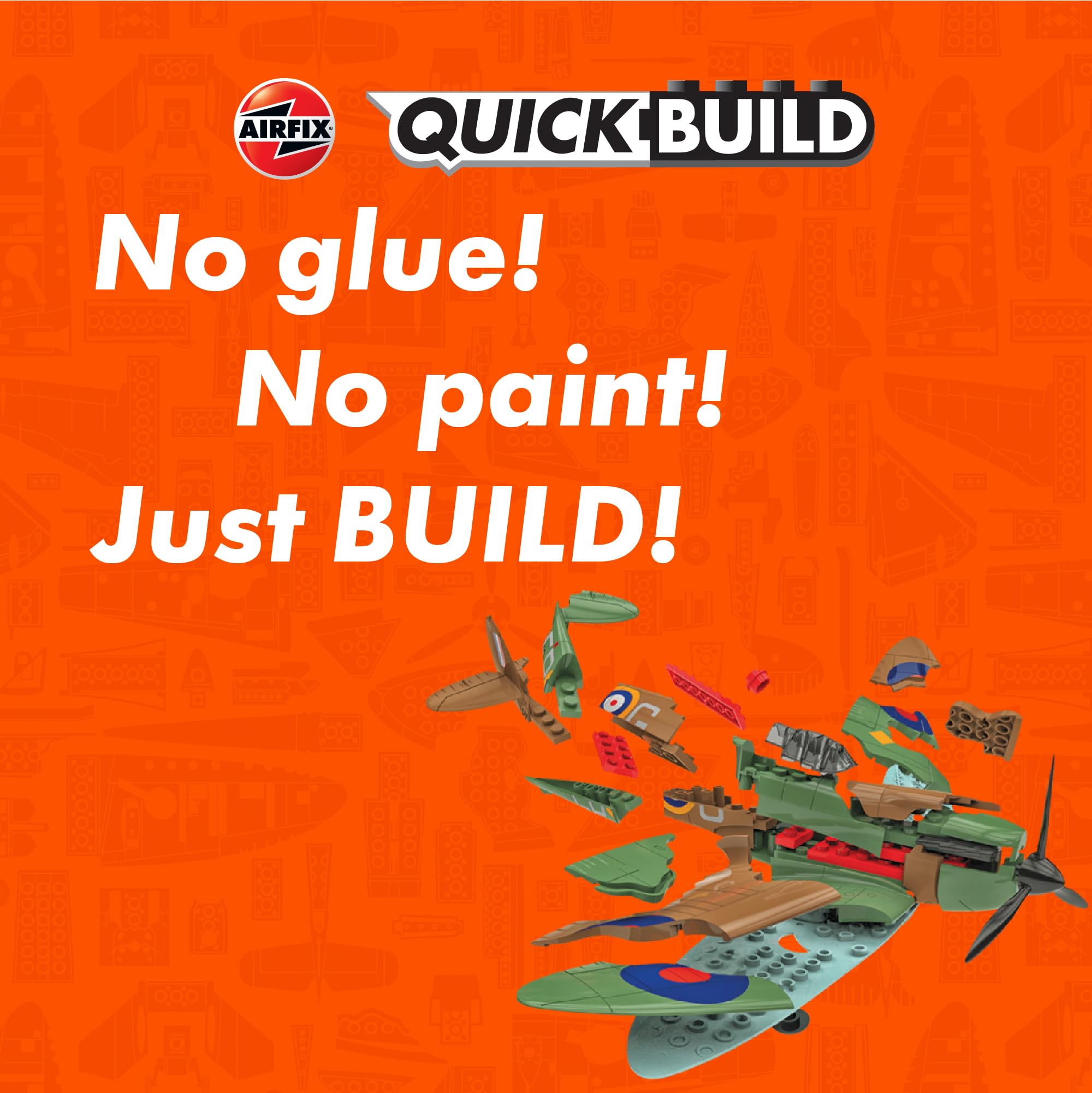 Airfix Quick Build Spitfire Model Kit J6000 - Snap-Together Plastic Aircraft Model for Kids 8+ 6