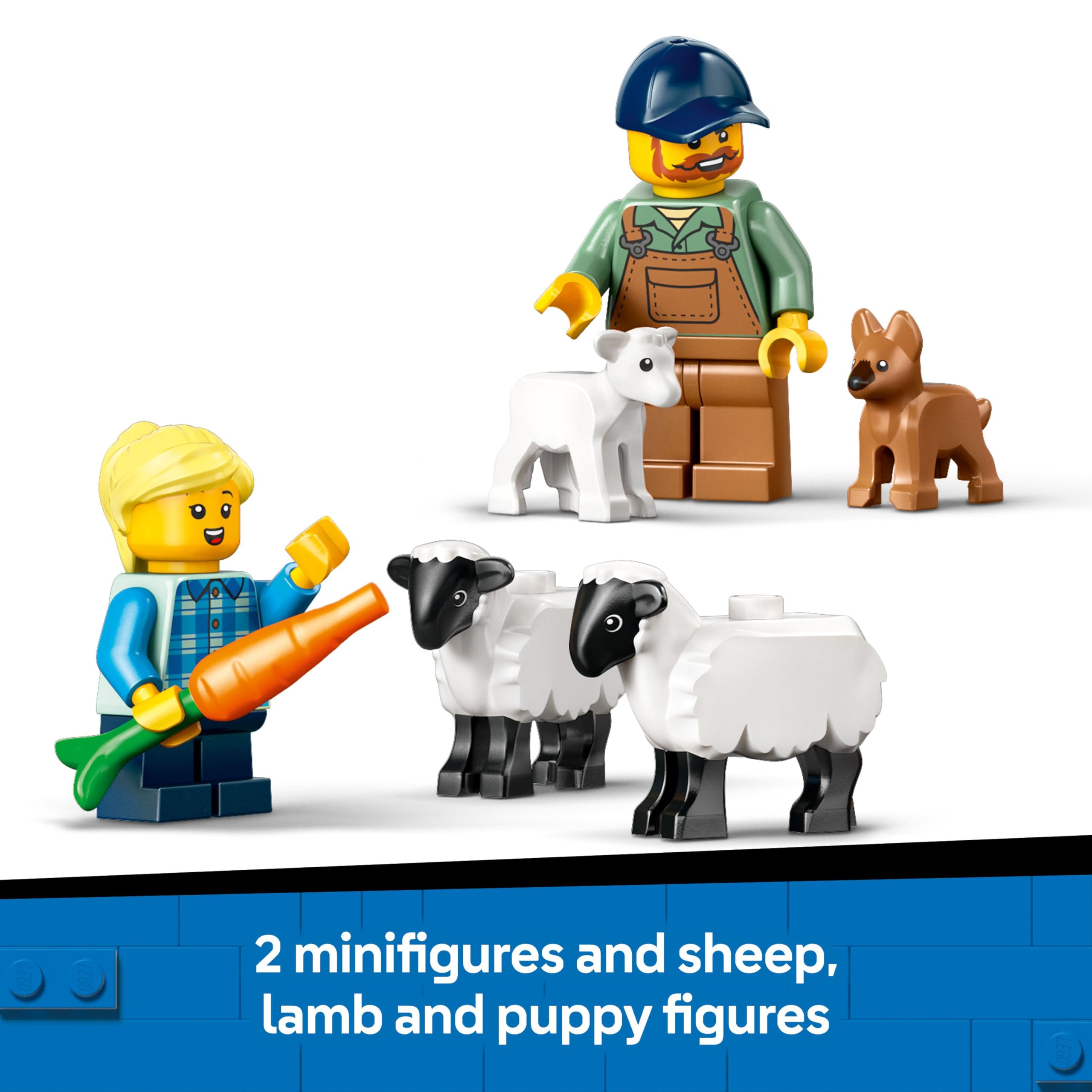LEGO City Red Farm Tractor with Trailer & Sheep Toy Set - Building Playset for Ages 4+ 4