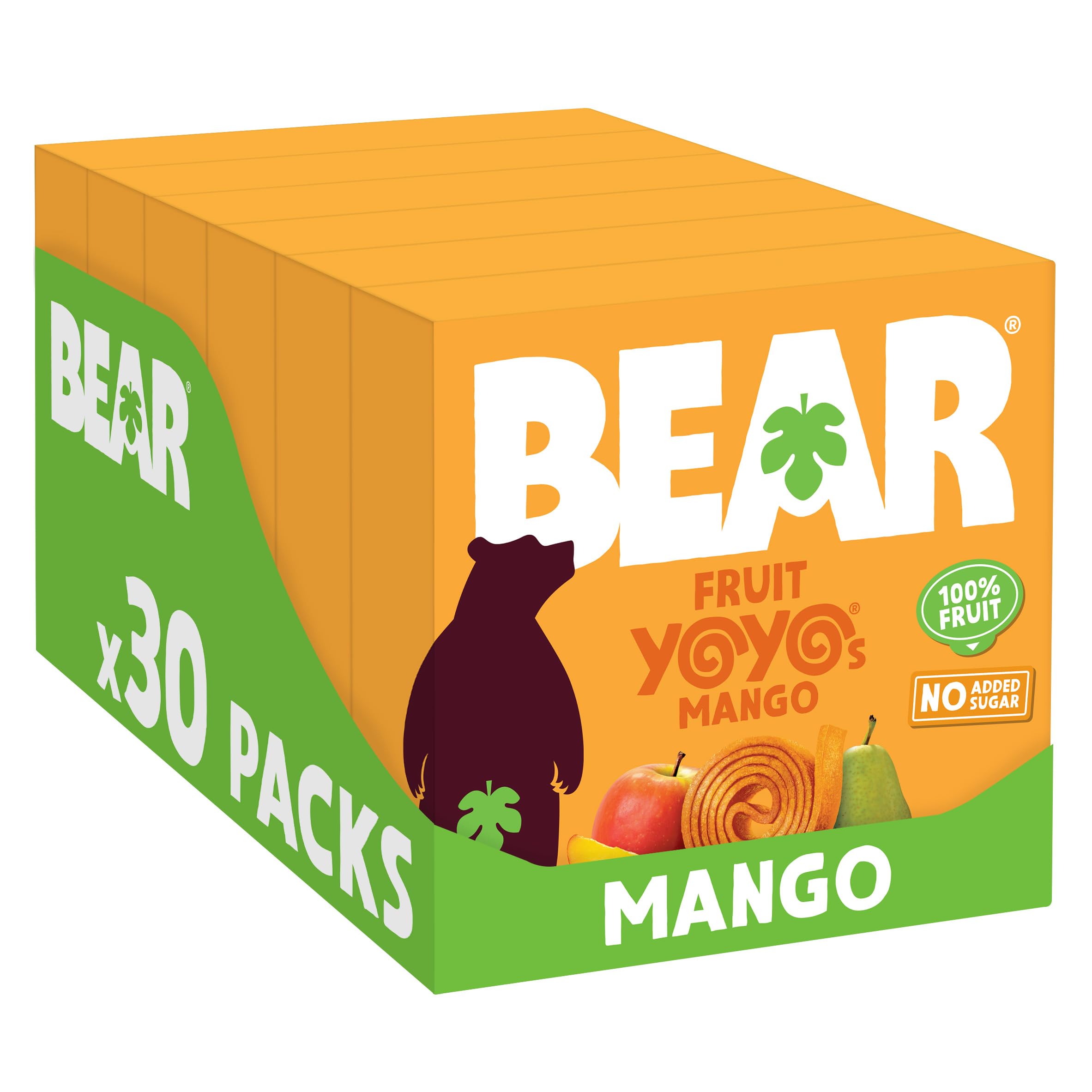 BEAR Yoyo Mango Fruit Rolls - No Added Sugar, High Fibre | 20g (Pack of 30) 1