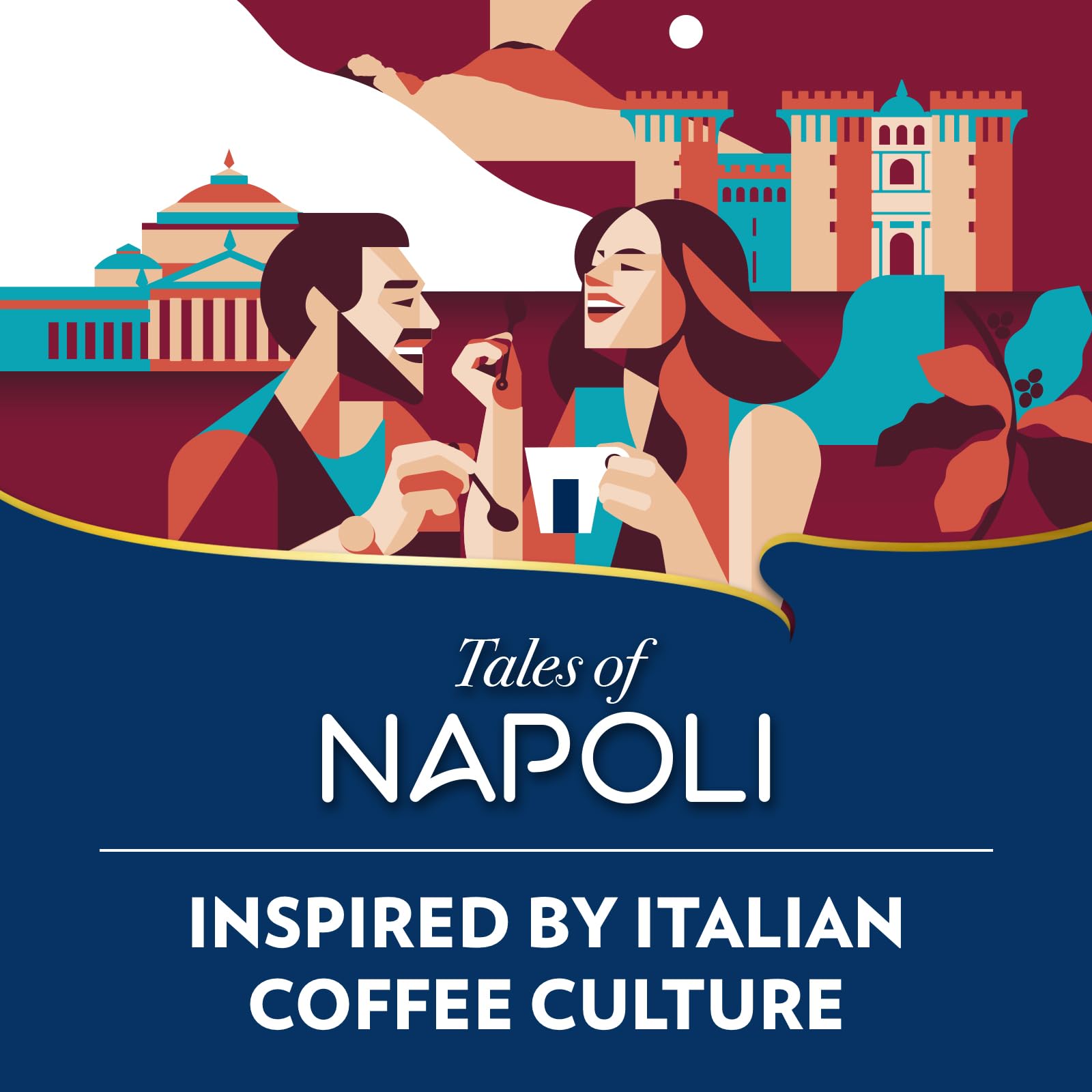 Lavazza Tales of Italy Napoli - Whole Coffee Beans 250g Soft Pack 6