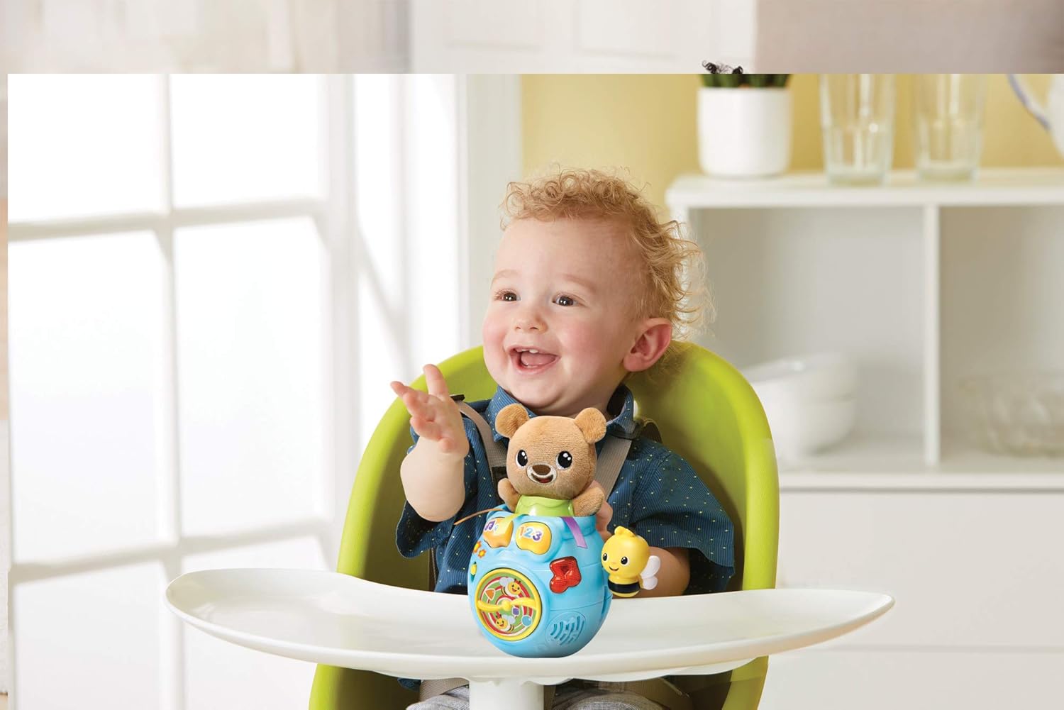 VTech Peek-a-Boo Bear - Interactive Musical Plush Toy for Babies 6-36 Months