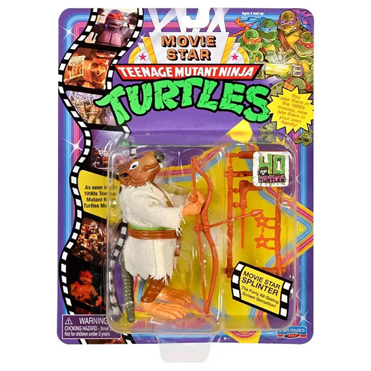 TMNT Splinter Action Figure - 4-Inch Movie Star Poseable Figure | Includes Signature Weapons 1