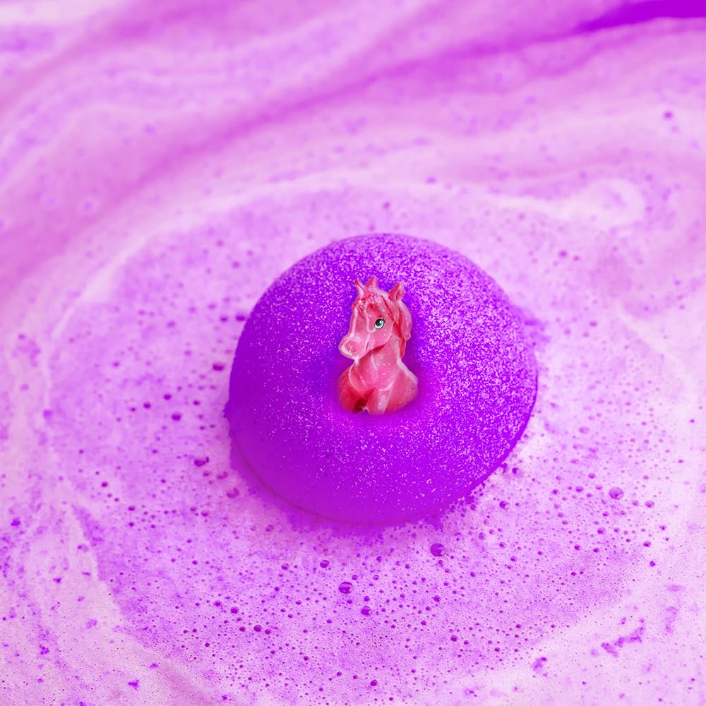 ZIMPLI 6 x Large Unicorn Surprise Bath Bombs with Unicorn Toys Inside | Strawberry Scent | Ages 3+ 7