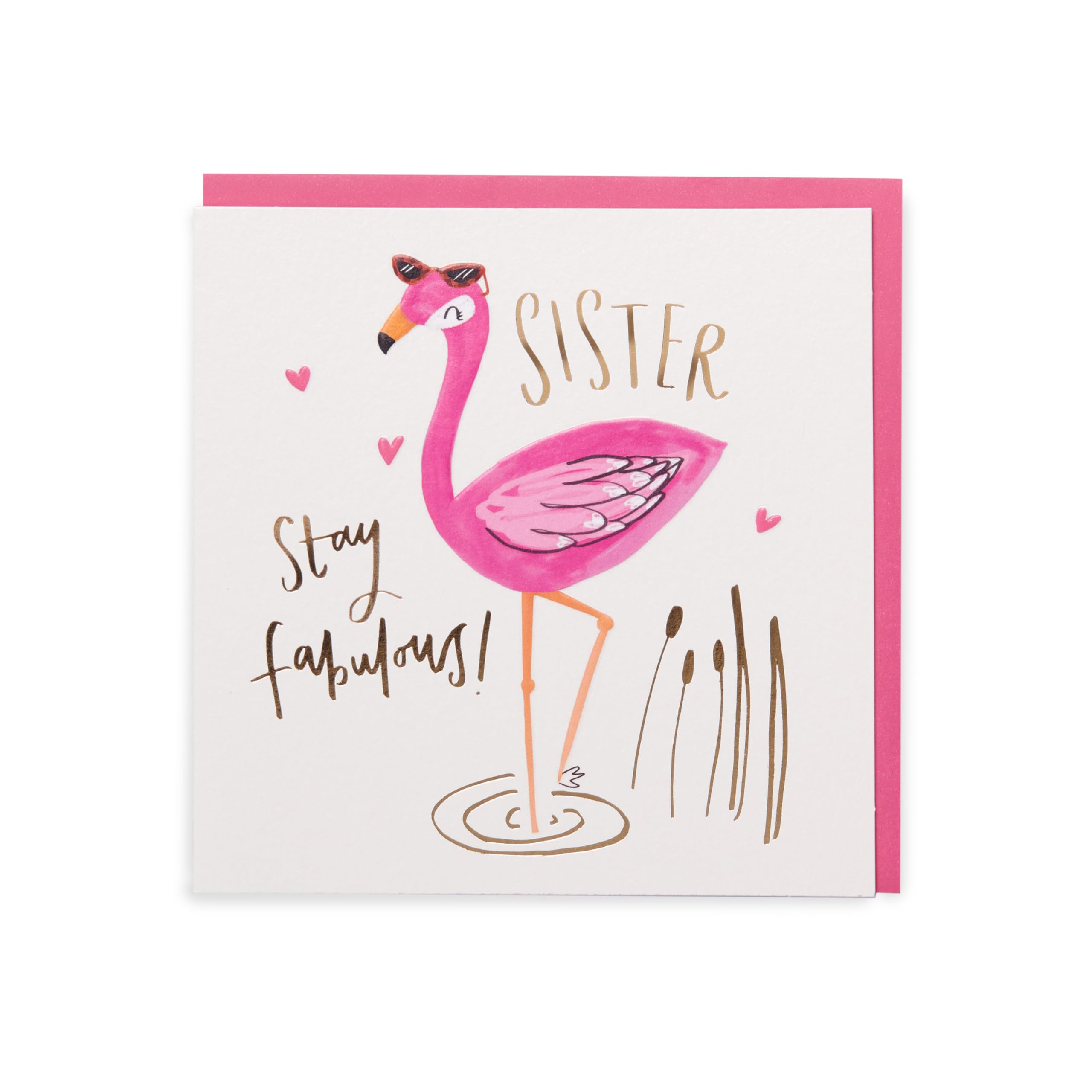 Kindred Flamingo Birthday Card - Happy Birthday Message | 165x165mm FSC Certified