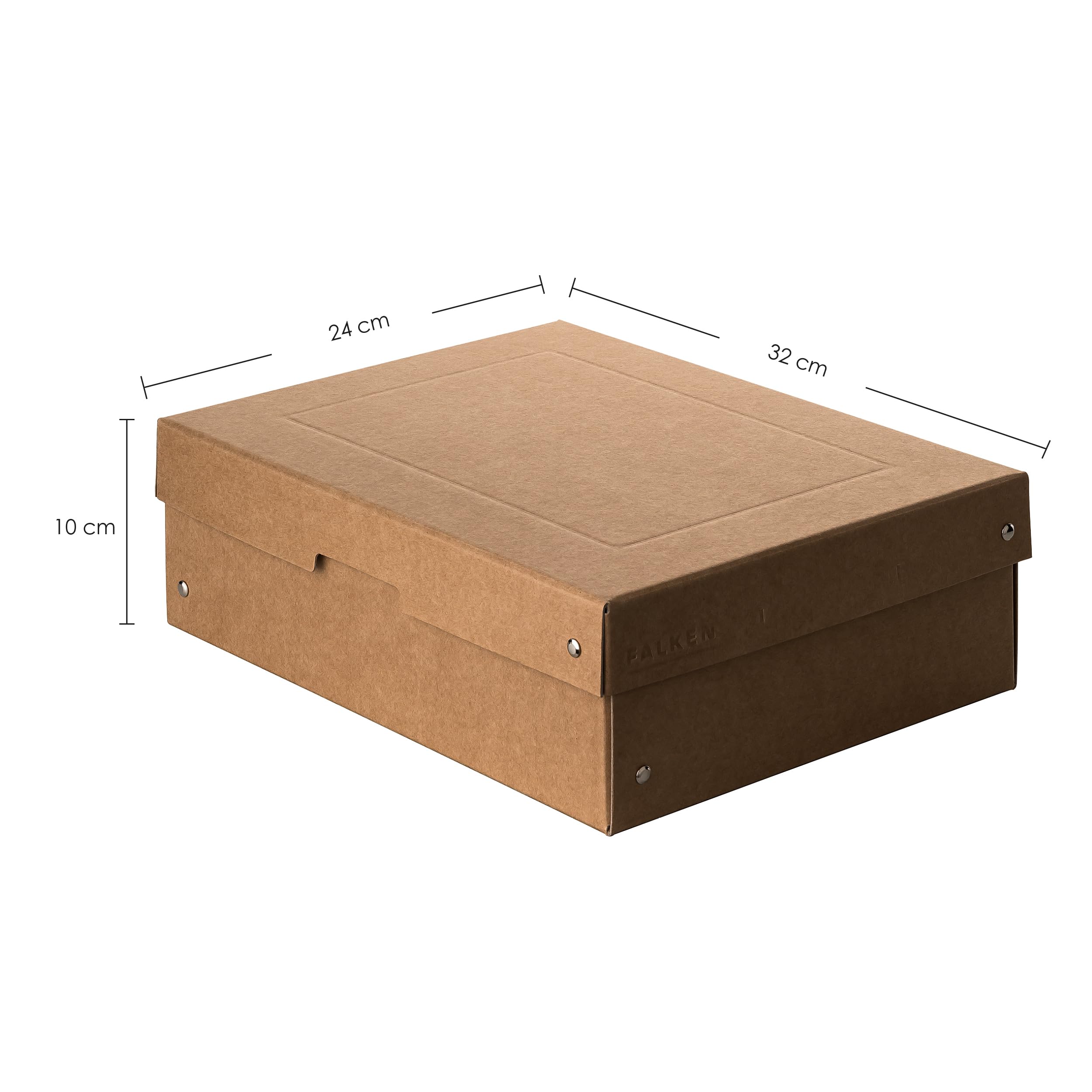 FALKEN Original PureBox Nature Box Mailer - DIN A4, 100mm High, Brown Cardboard 3