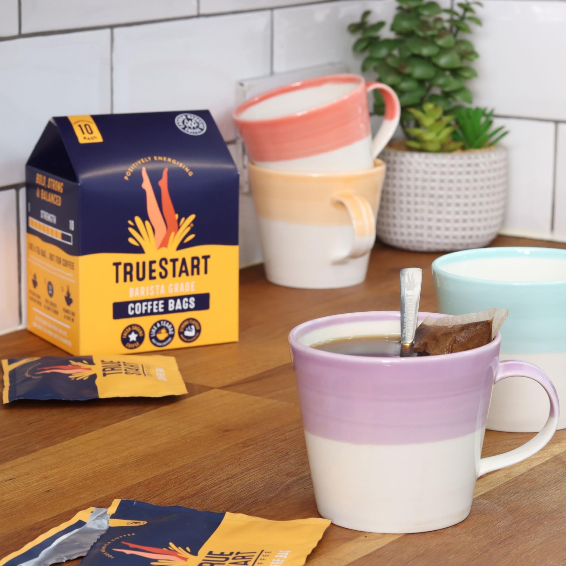 TRUESTART Coffee Bags - Smooth Energising Colombian Arabica | 30 Wrapped Bags | Mycotoxin-Free 3