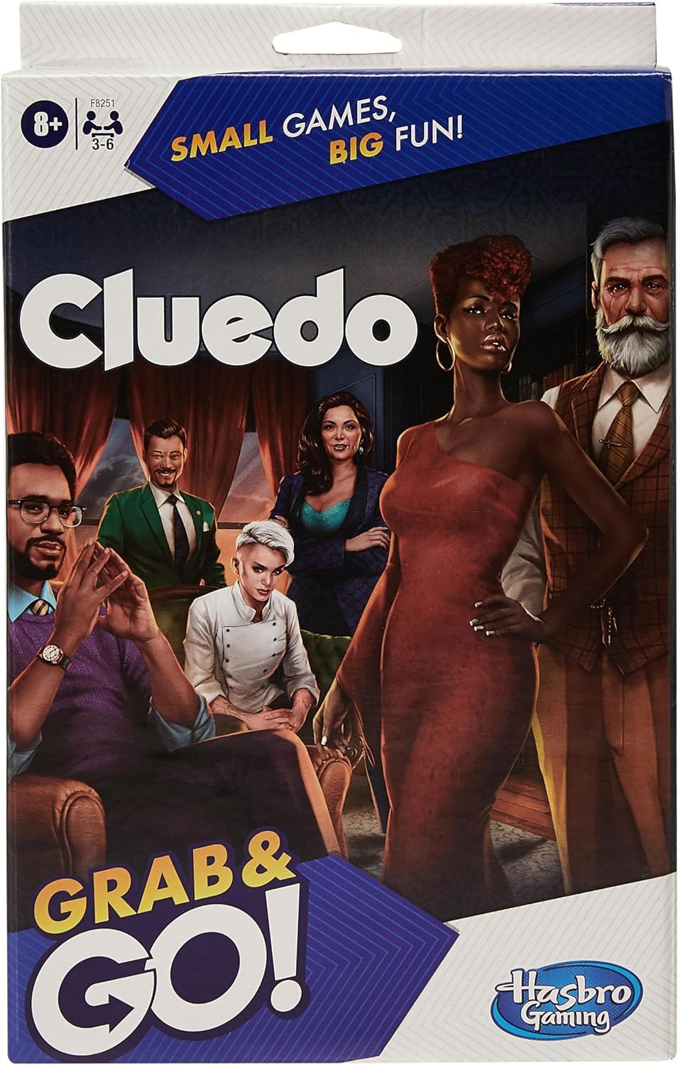 Hasbro Gaming Cluedo Grab and Go Game - Portable Mystery Game for 3-6 Players, Ages 8+
