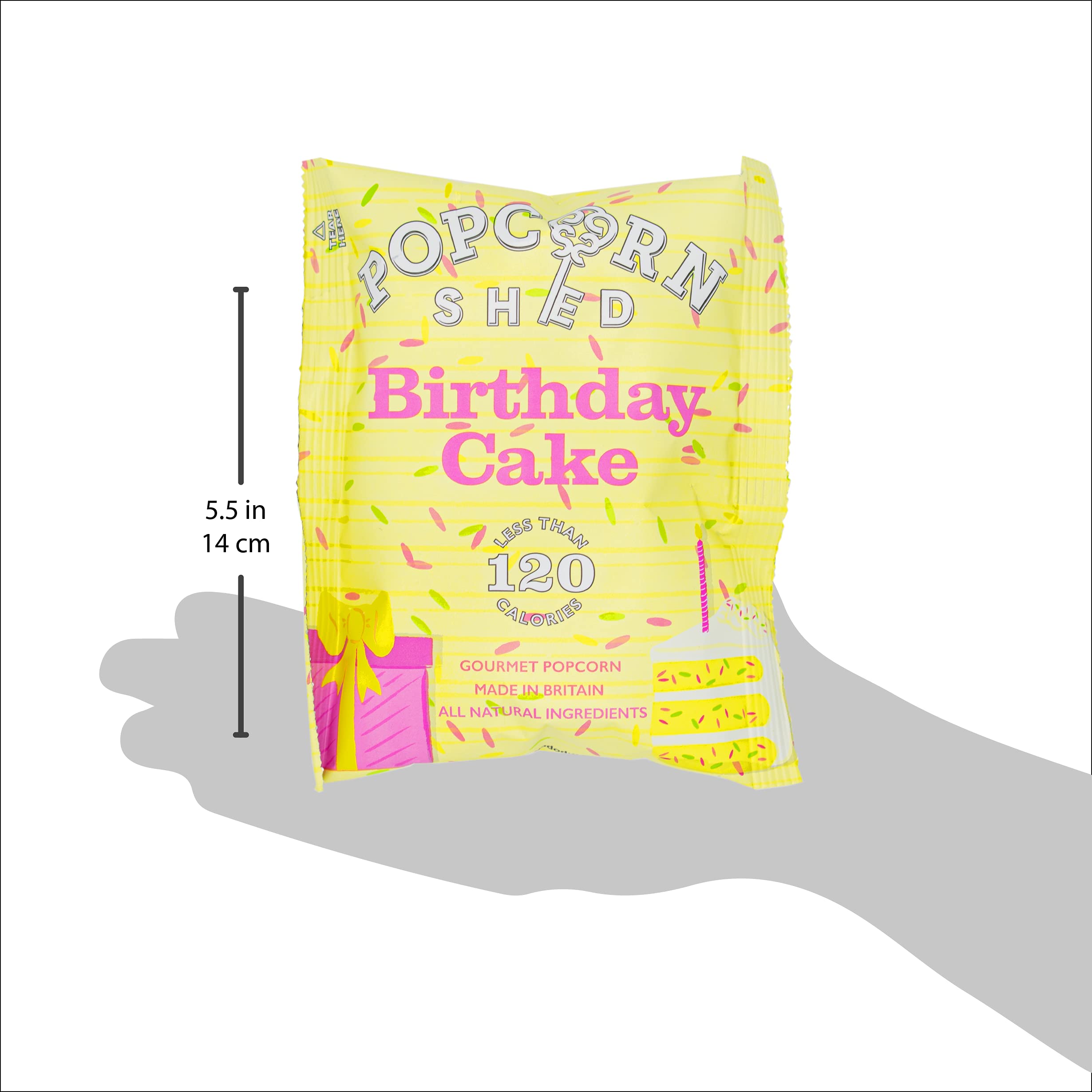 Popcorn Shed Birthday Cake Gourmet Popcorn Snack Pack - Handcrafted Natural Popcorn (24g) 6