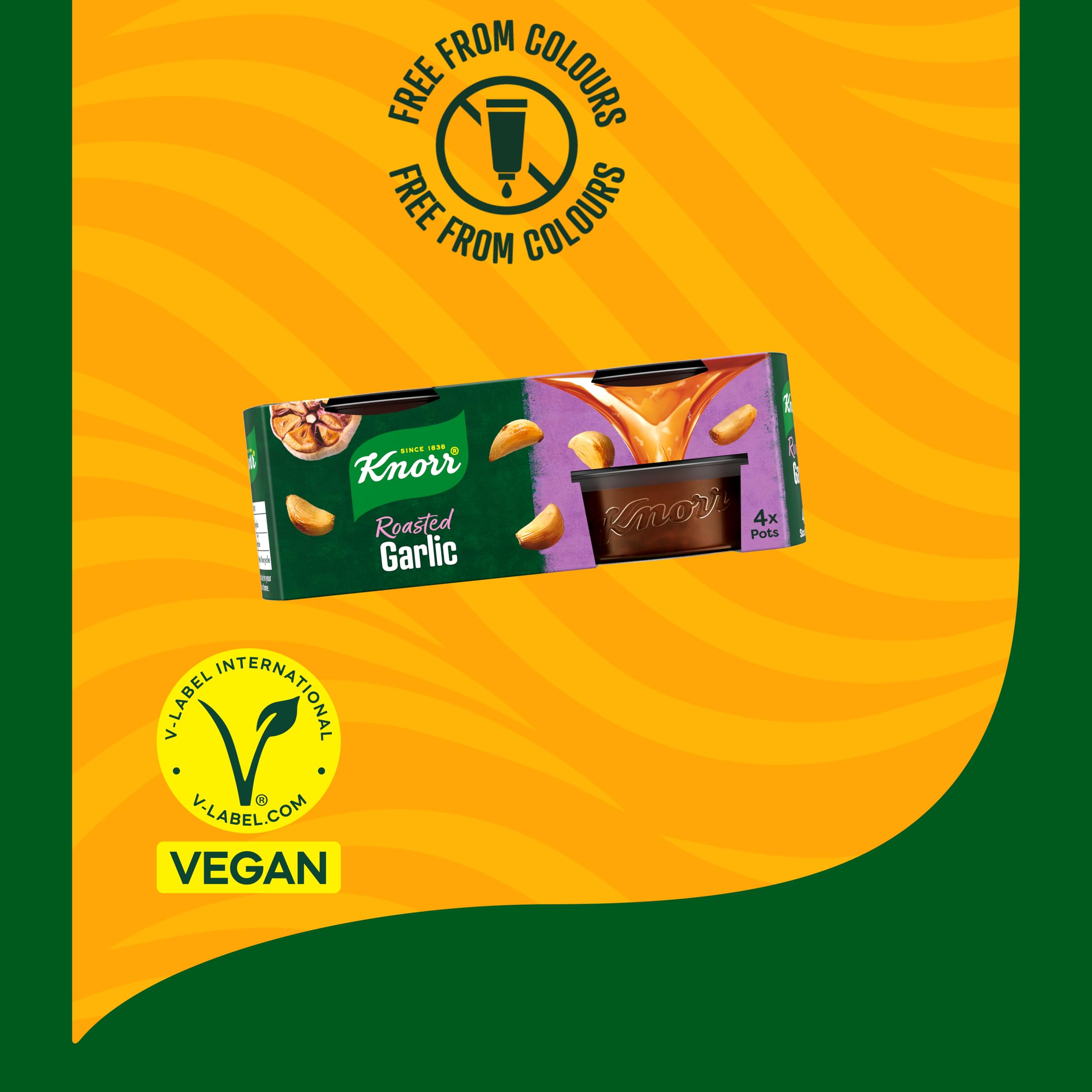 Knorr - Roasted Garlic Stock Pots Pack of 4