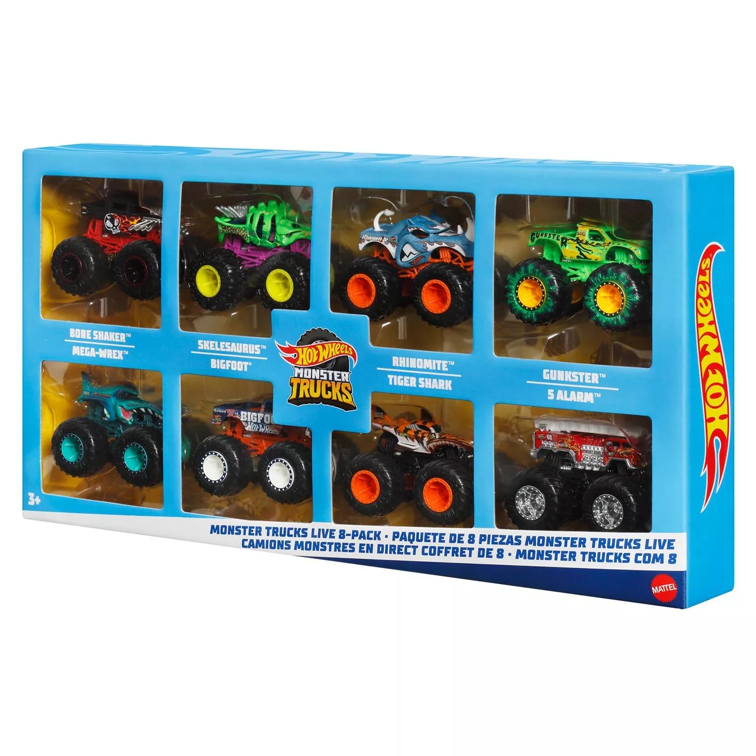Hot Wheels Monster Trucks Live 8-Pack Set | 1:64 Scale Die-Cast Trucks | Ages 3+ 2