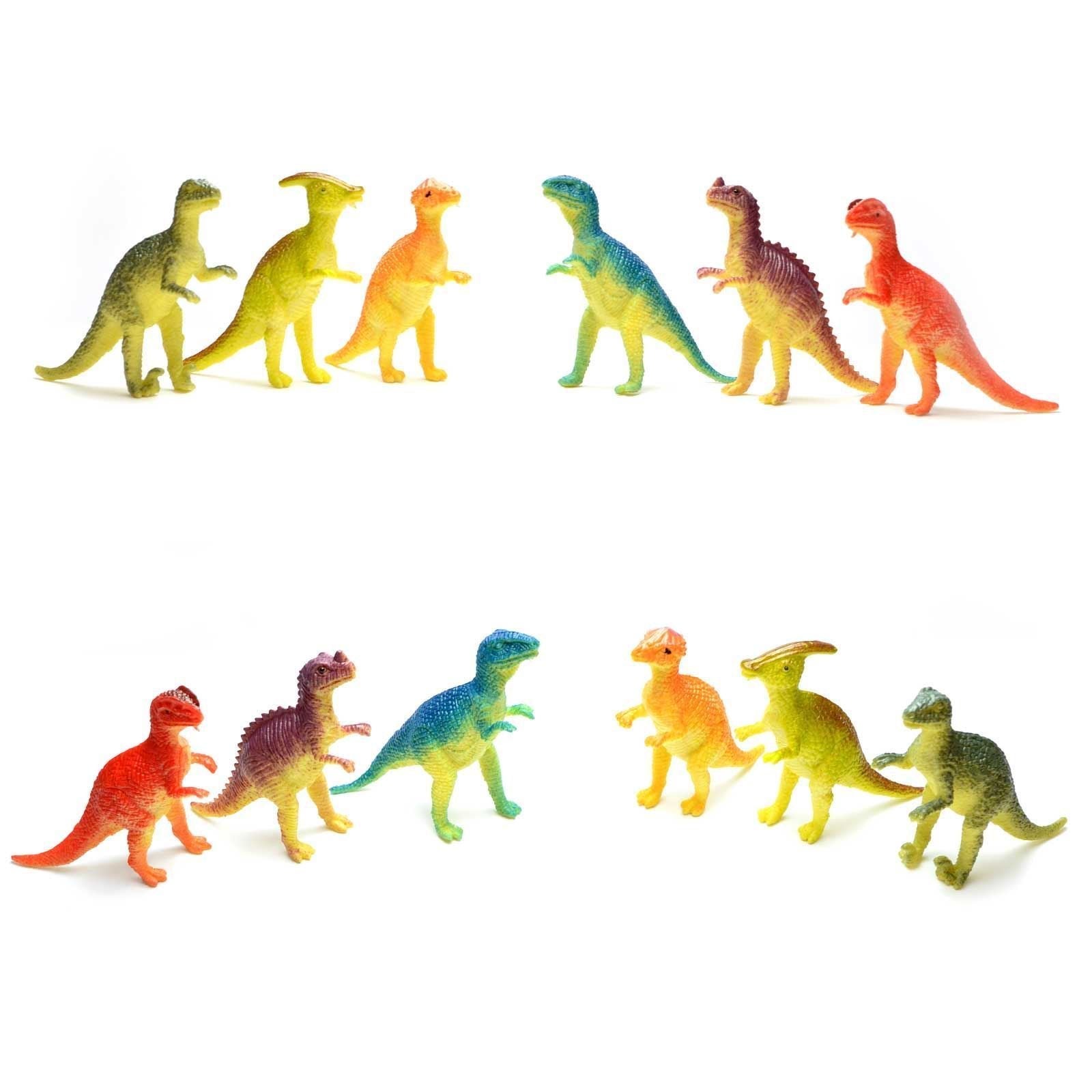 SHATCHI 24 Piece Mini Dinosaur Figures - Realistic & Educational Play Set for Kids Ages 6+