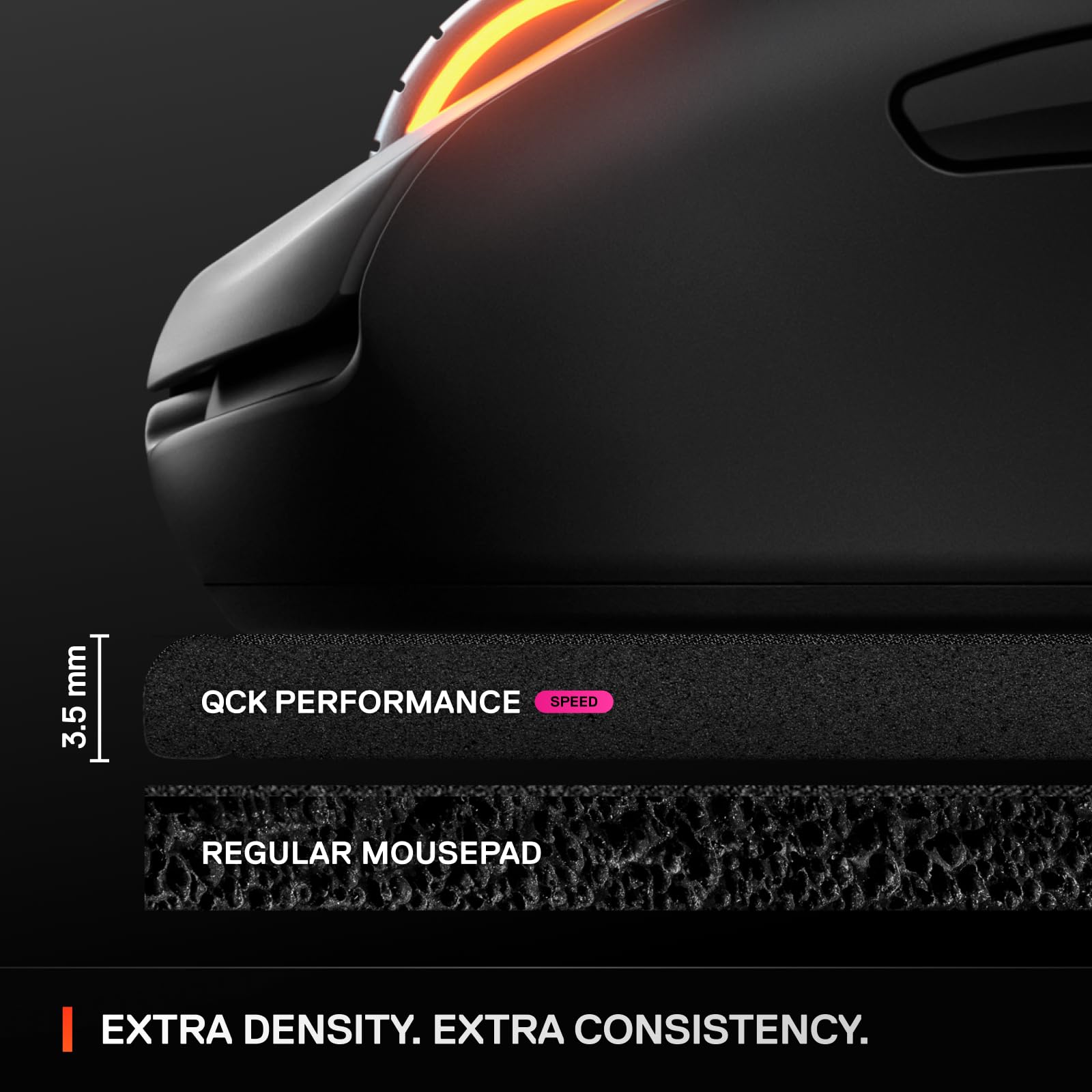 SteelSeries QcK XL Performance Speed Gaming Mousepad – 900 x 400 mm – Extra Density, Low-Profile Stitching, Non-Slip Base 8