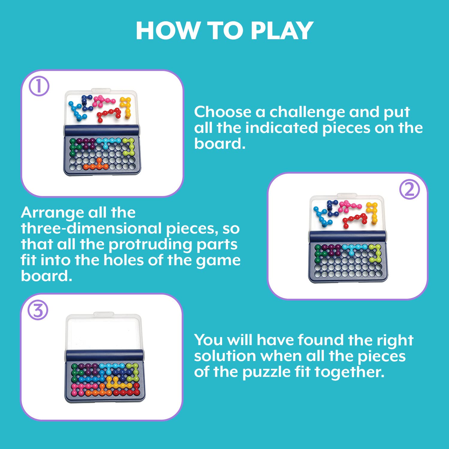 SmartGames IQ Fit Board Game - 1 Player Logic Puzzle | 120 Challenges | Ages 6+ 4