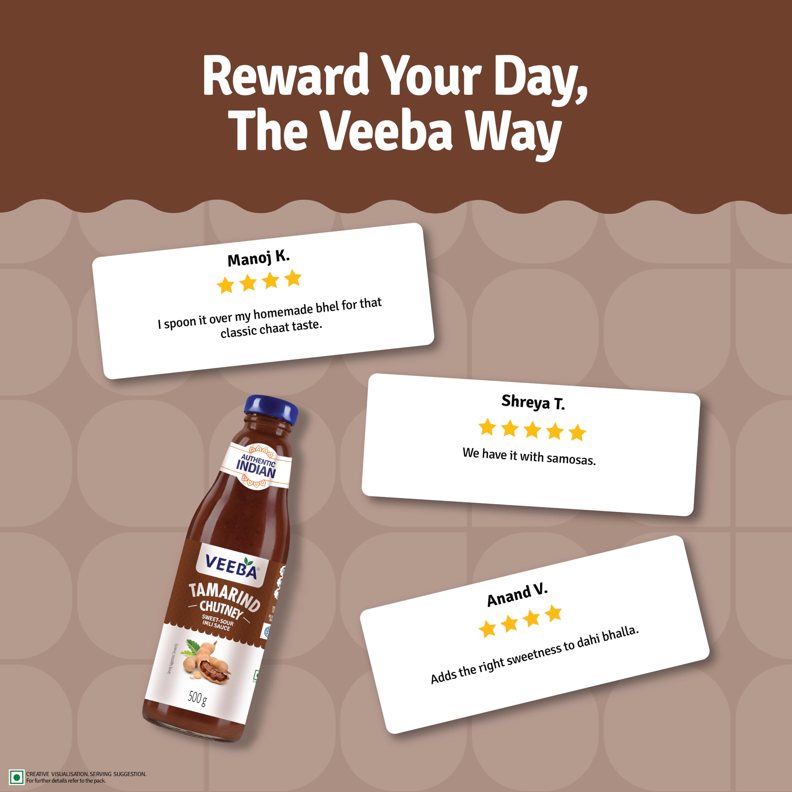 Veeba Tamarind Chutney - Sweet & Tangy Indian Flavor for Snacks | 500g 9